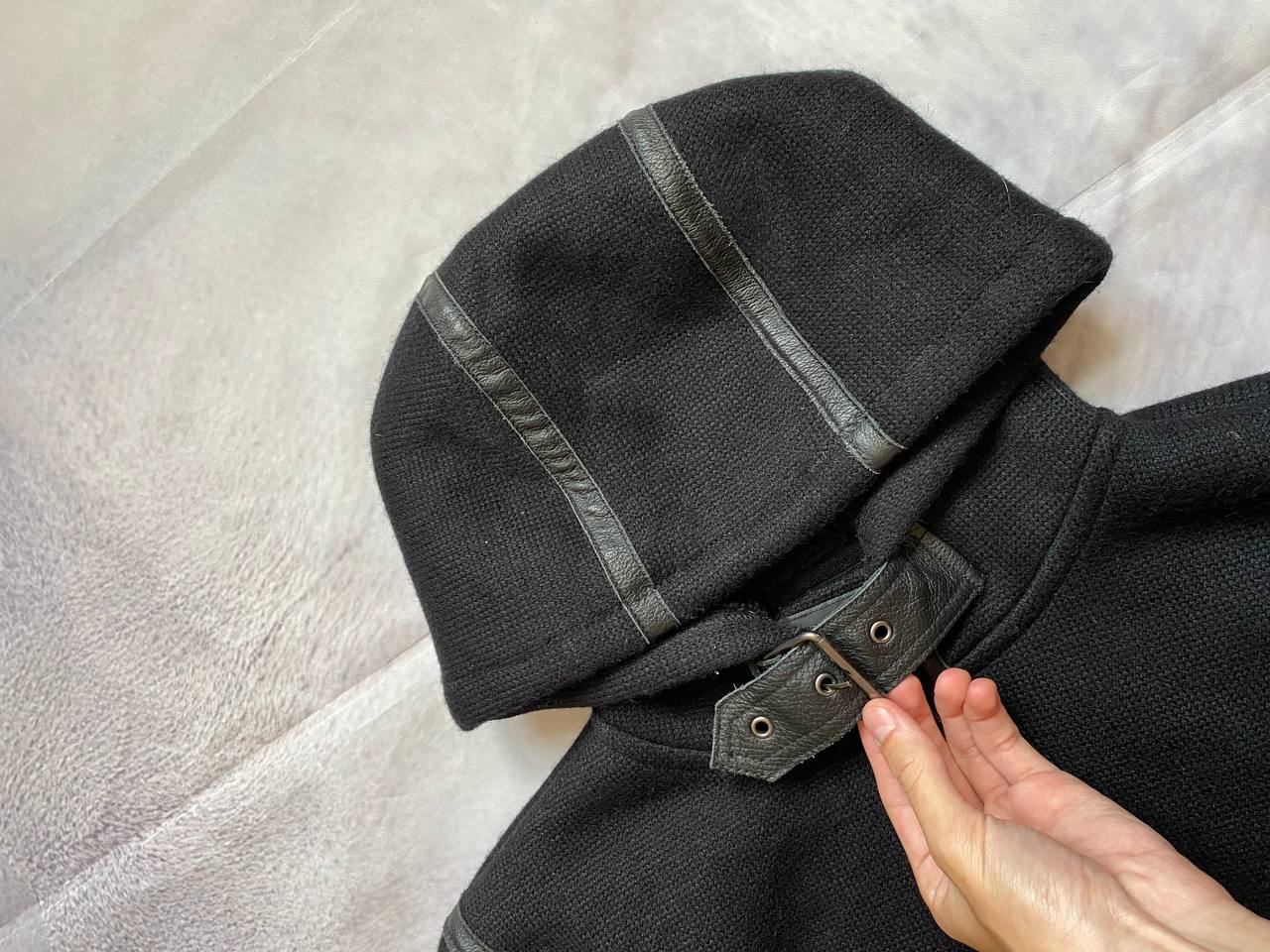 Schott Men's Black Sherpa Lined Hoodie XL image 3