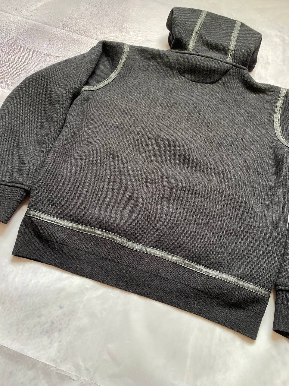 Schott Men's Black Sherpa Lined Hoodie XL image 5