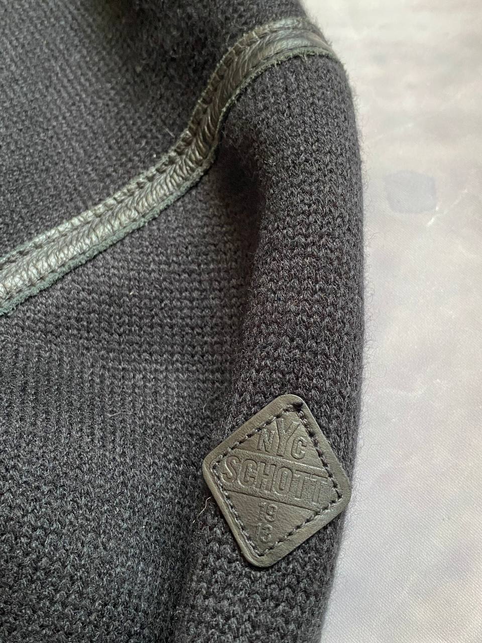 Schott Men's Black Sherpa Lined Hoodie XL image 7