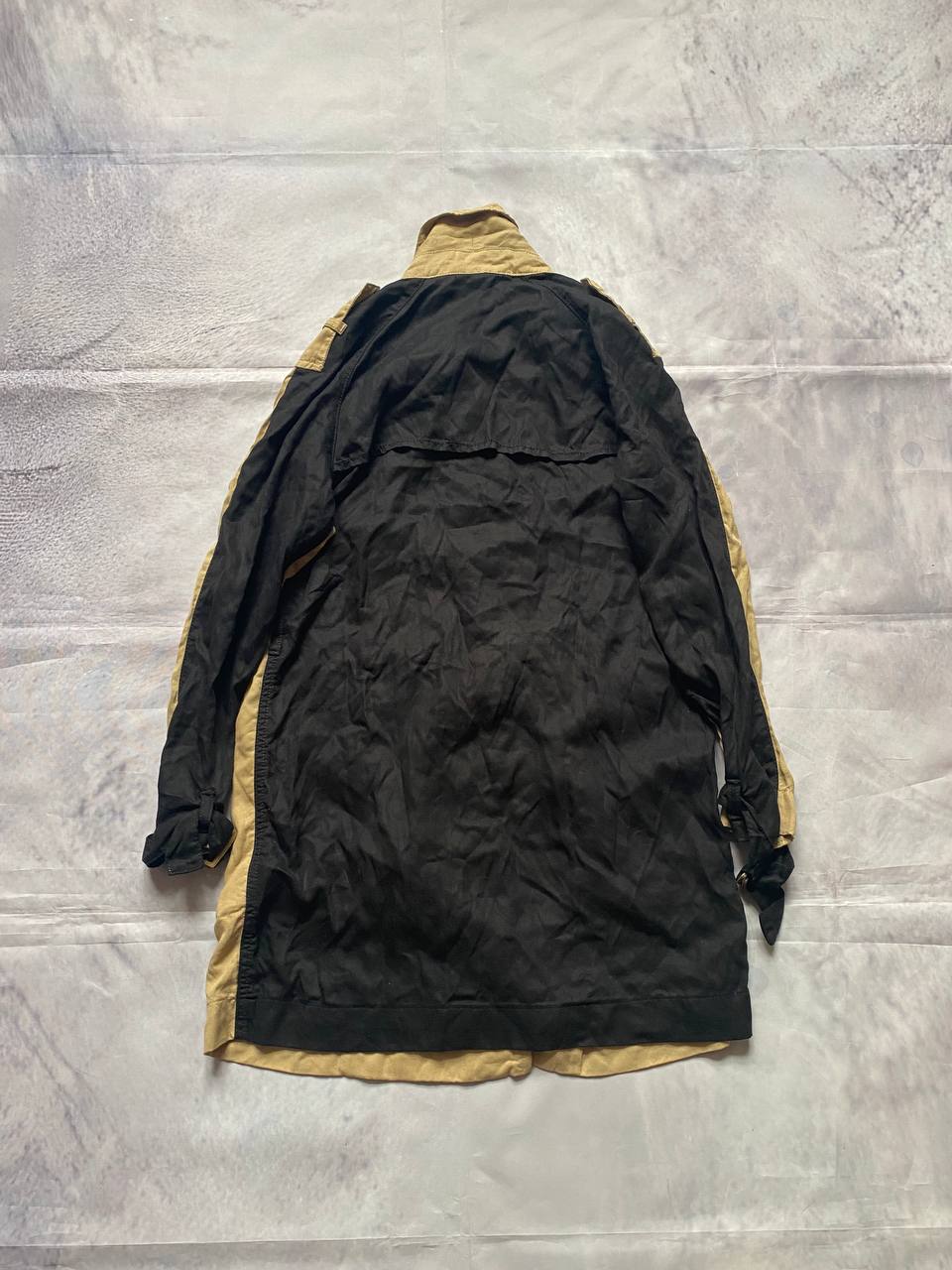 Cop.Copine Beige & Black Lyocell Trench Coat image 2