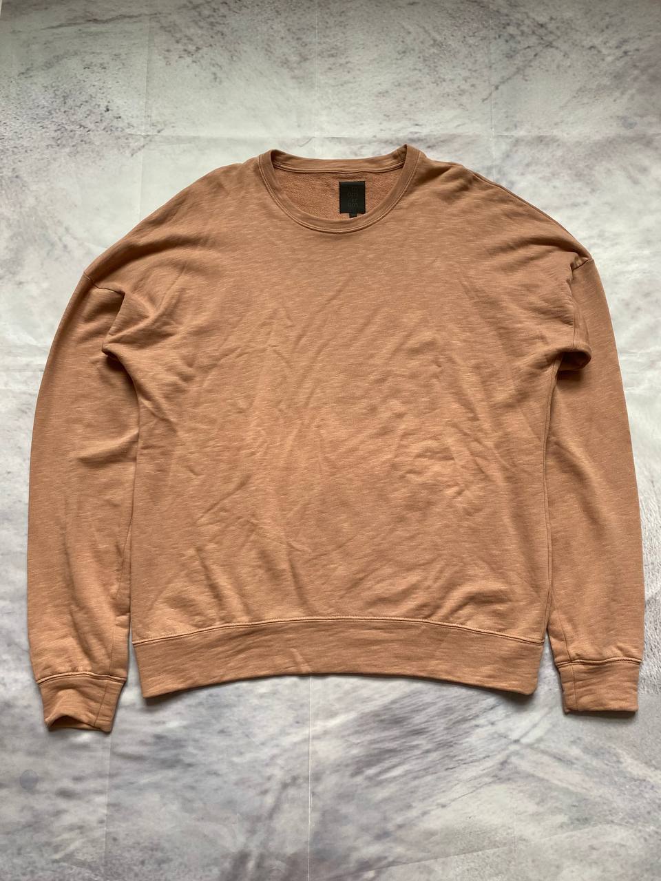 COS Brown Cotton Blend Crew Neck Sweatshirt Large