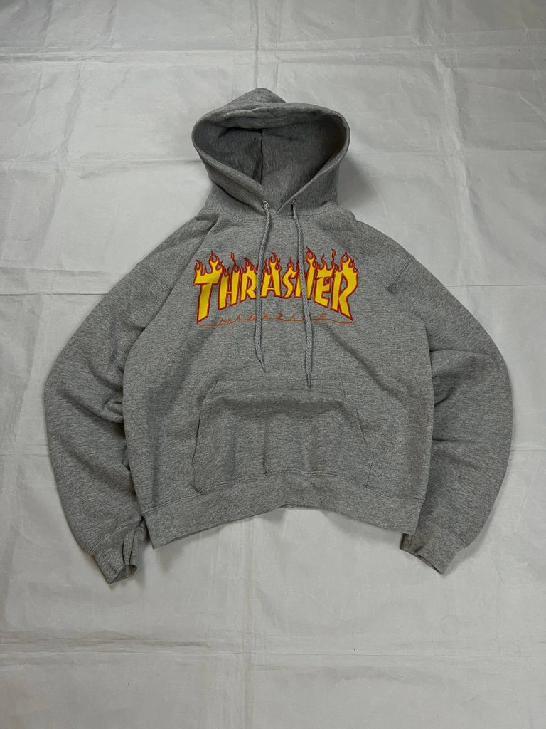 Thrasher Grey Hoodie Small 50% Cotton 50% Polyester