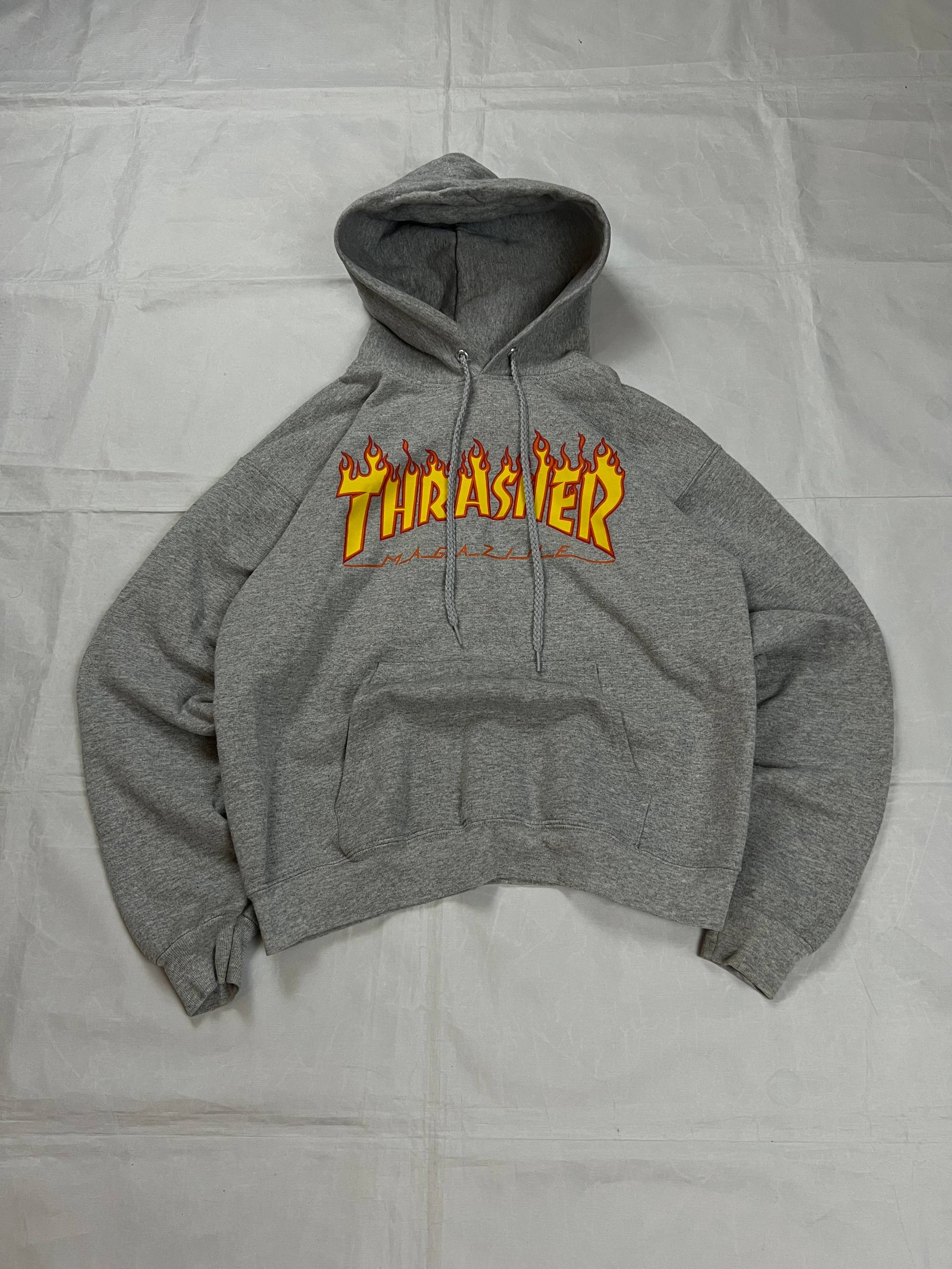Thrasher Grey Hoodie Small 50% Cotton 50% Polyester
