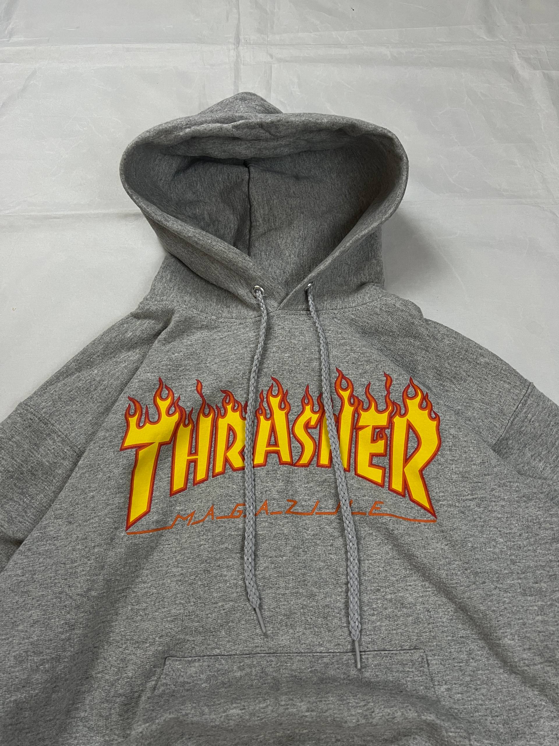 Thrasher Grey Hoodie Small 50% Cotton 50% Polyester image 2