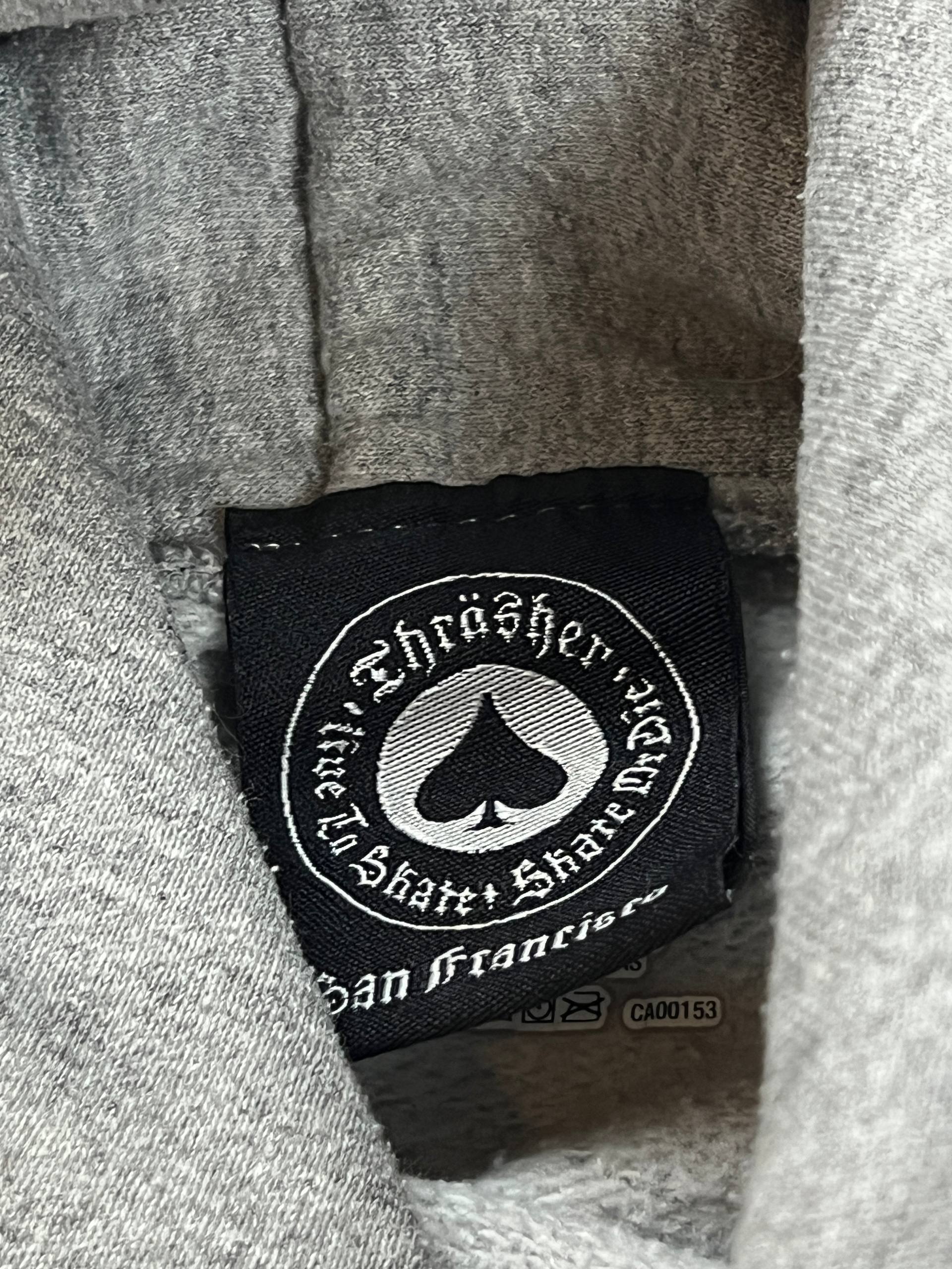 Thrasher Grey Hoodie Small 50% Cotton 50% Polyester image 4
