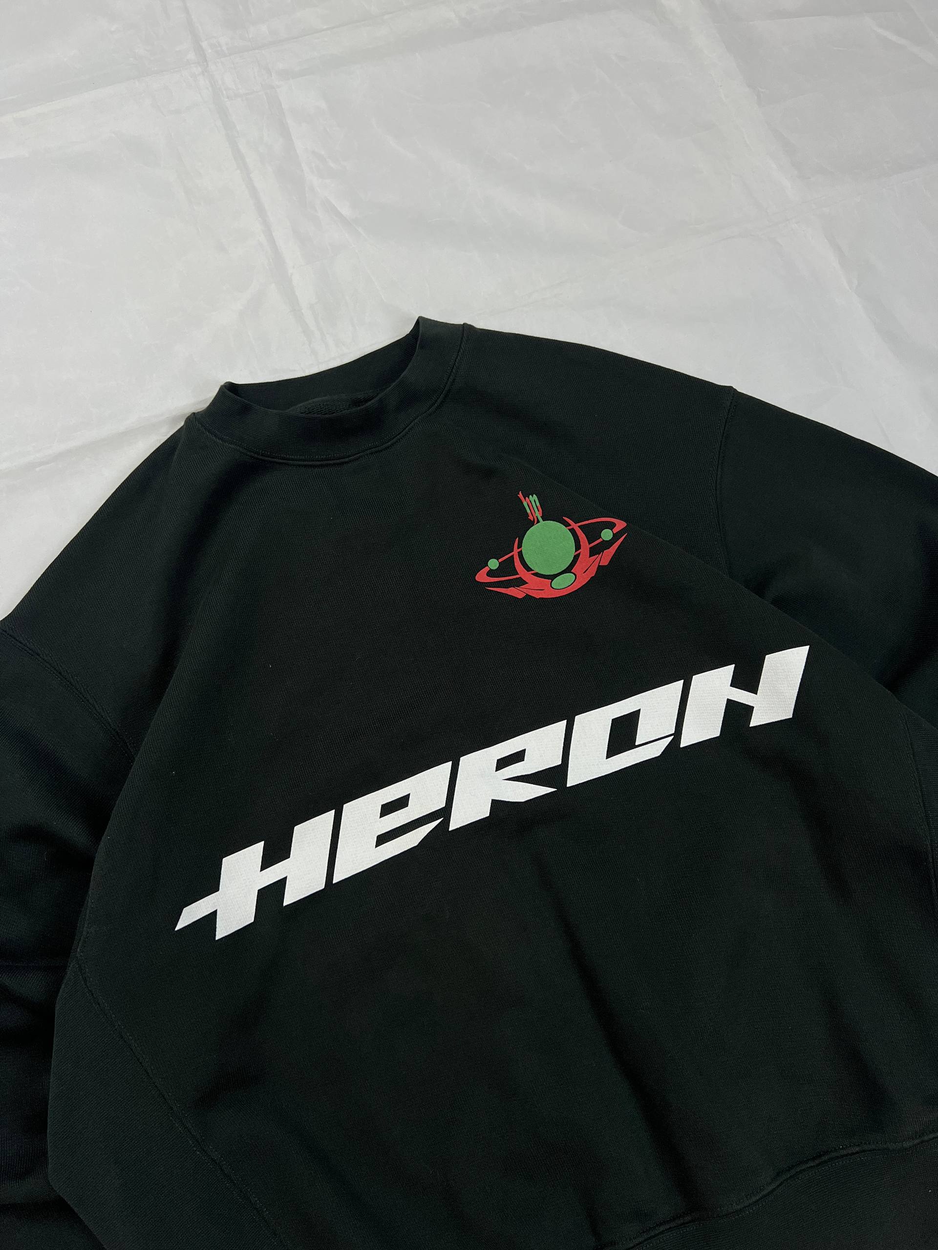 Heron Preston Black Graphic Crewneck Sweatshirt Large image 3