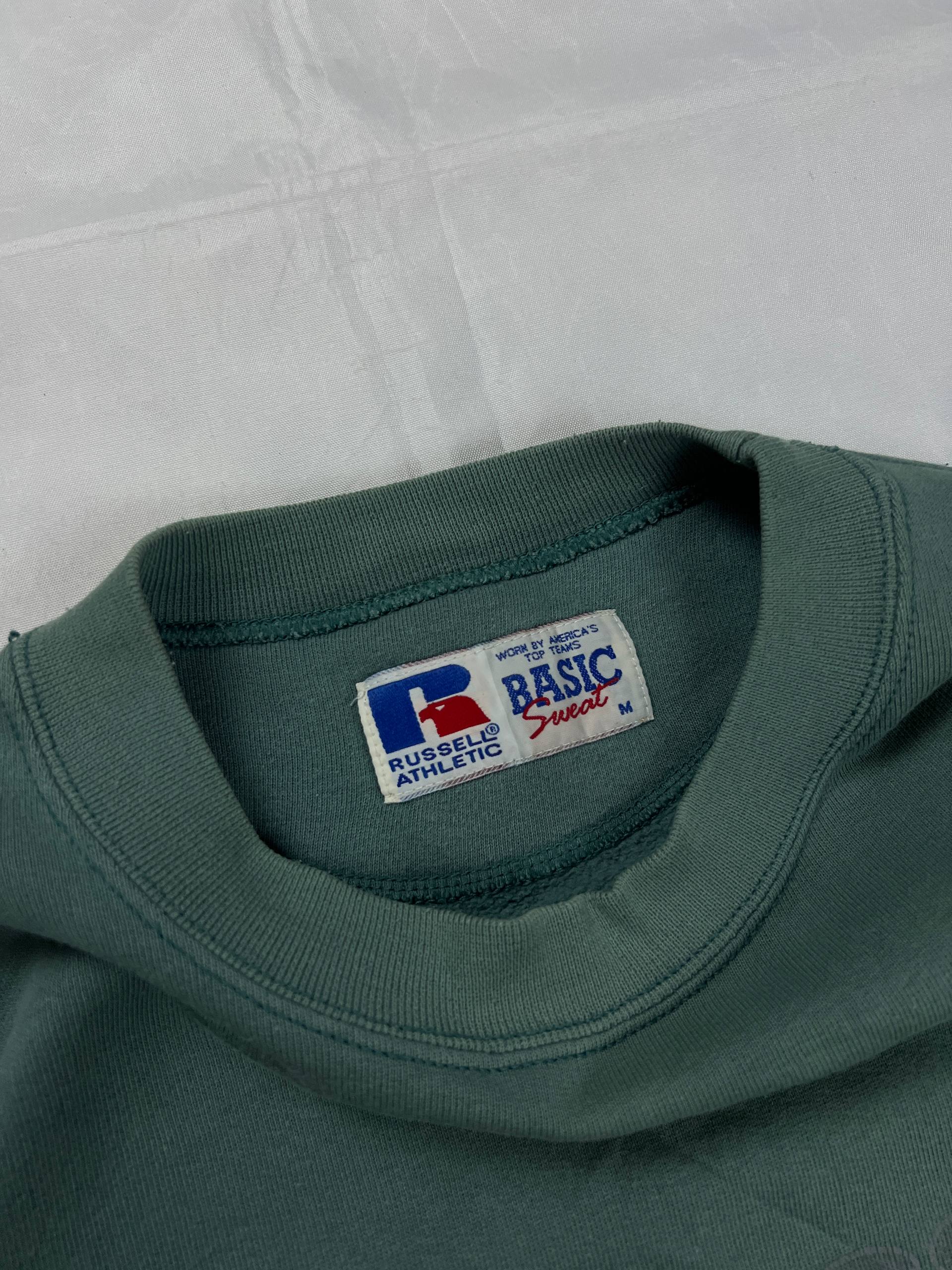 Russell Athletic Green Basic Sweatshirt Medium image 3