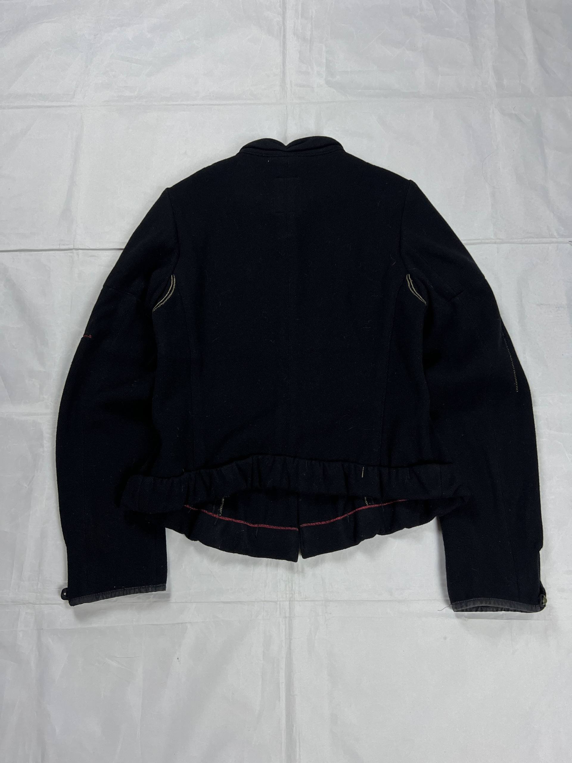 Marithé & François Girbaud Black Wool Jacket Small Unique Closure image 3