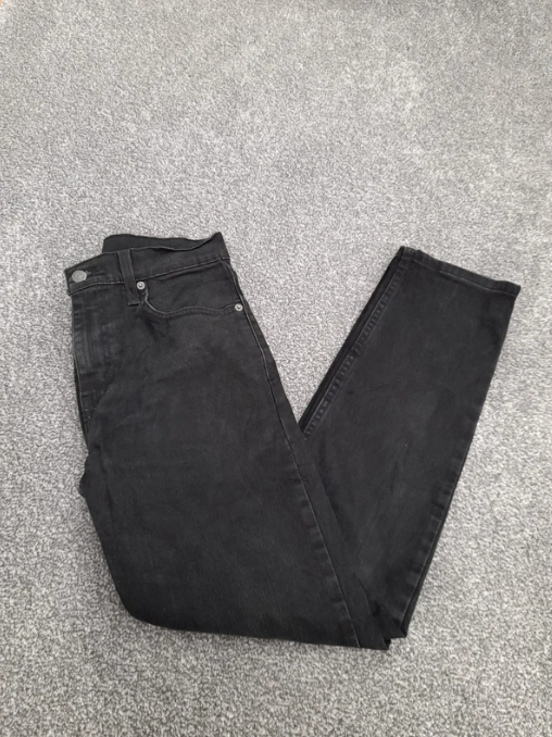 Levi's Red Tab Black Denim 502 Jeans 30" image 2
