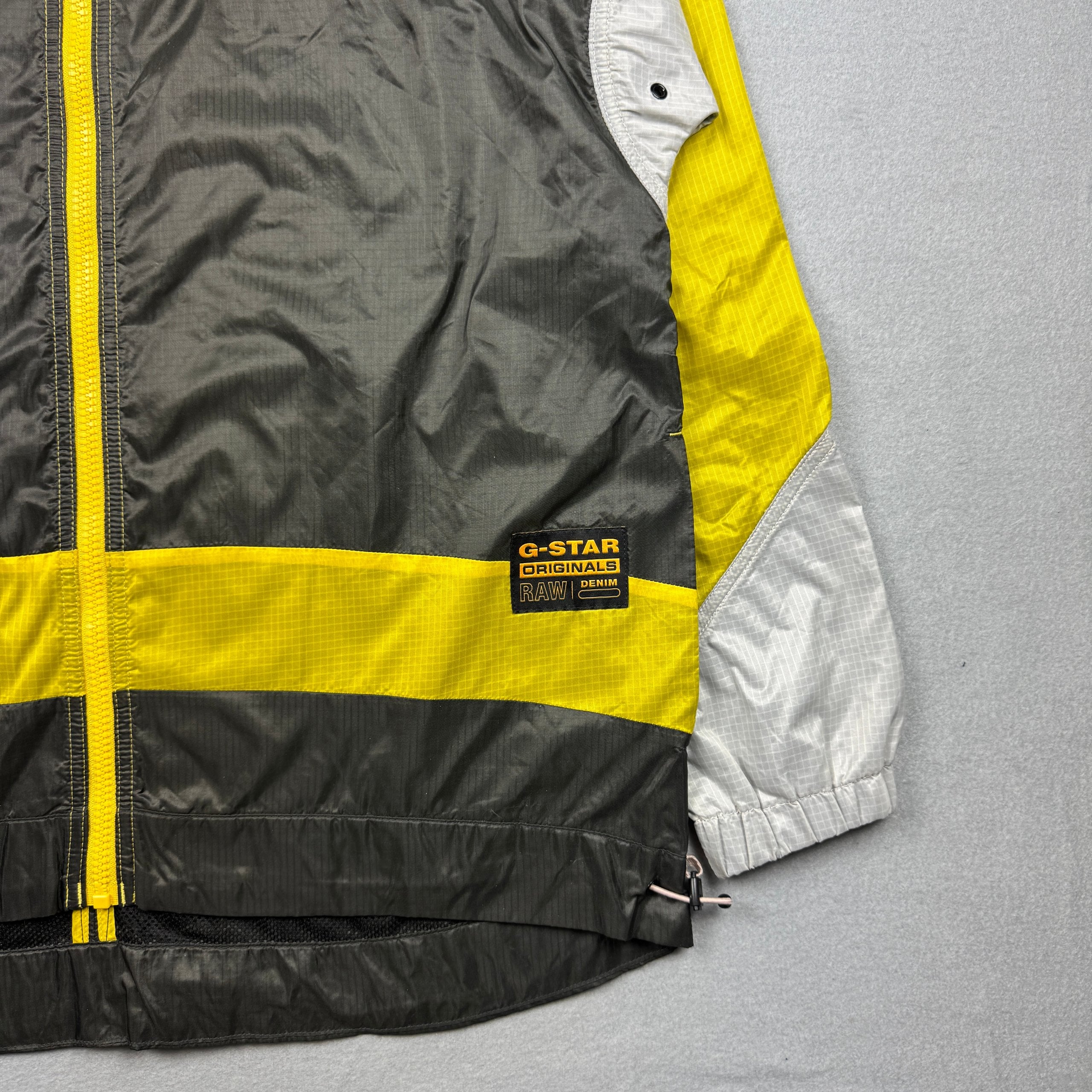 G-Star Colourblock Yellow, Black & White Windbreaker Jacket Hooded Women`s Size S image 3