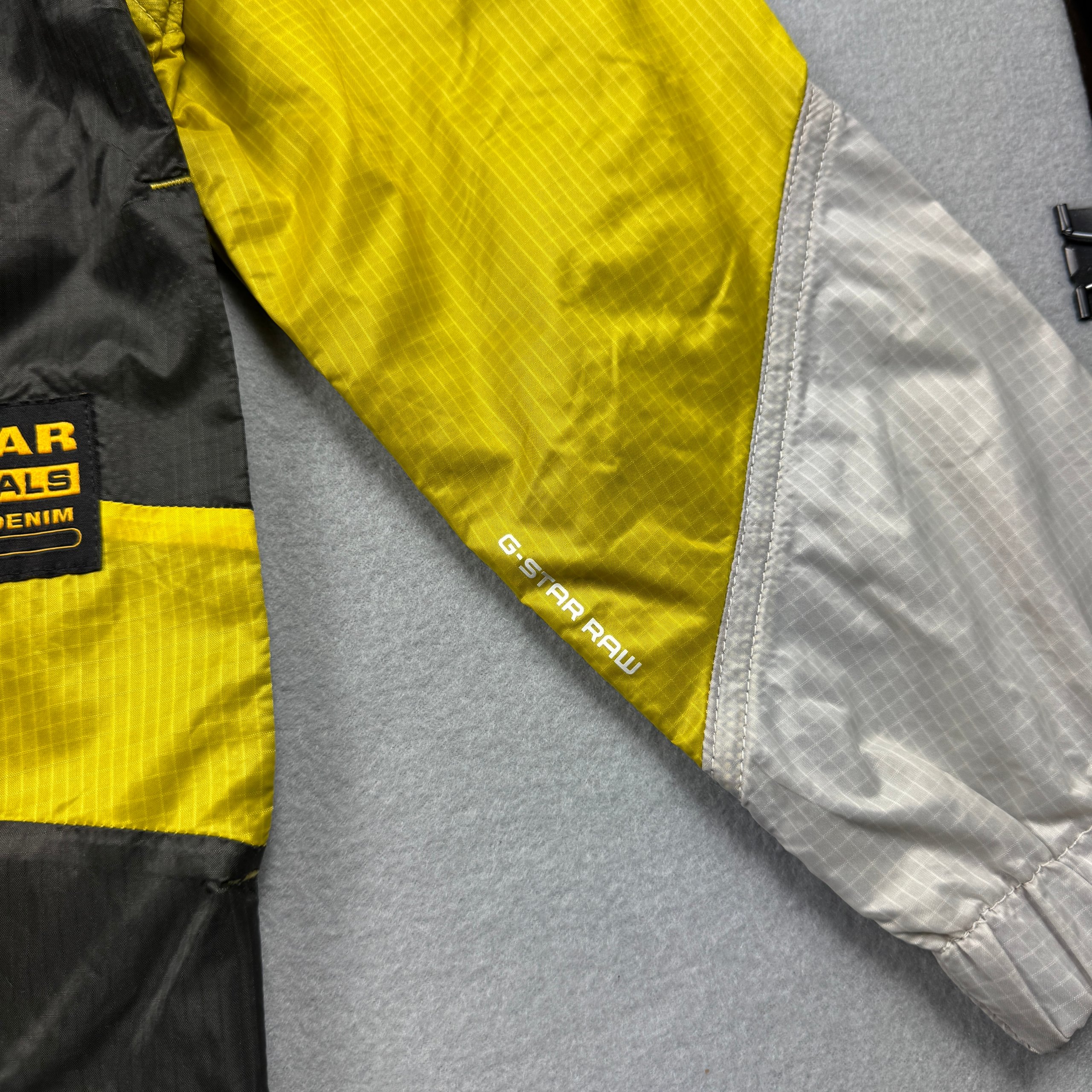 G-Star Colourblock Yellow, Black & White Windbreaker Jacket Hooded Women`s Size S image 6
