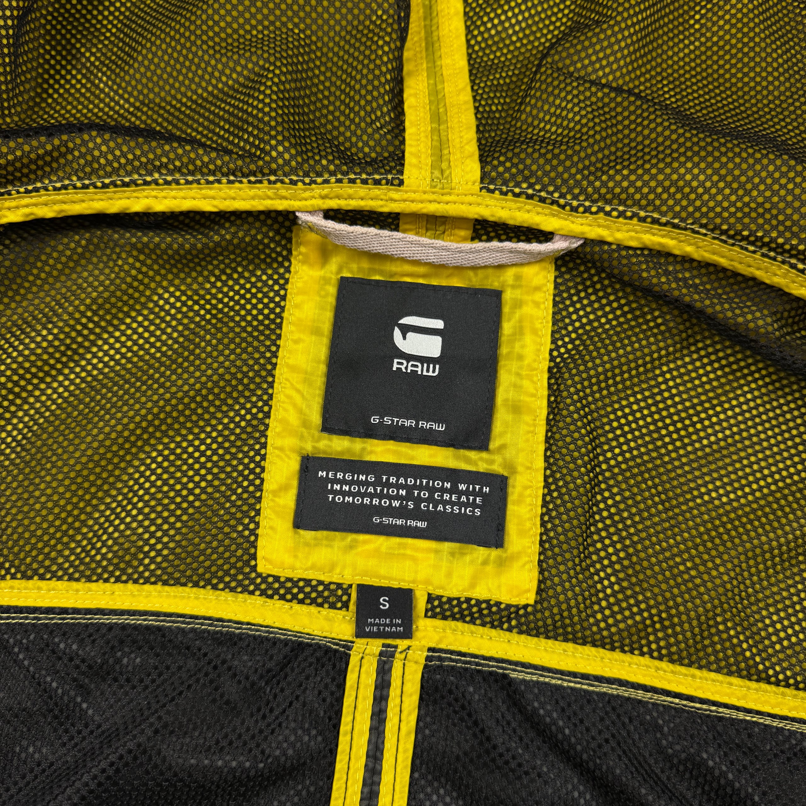 G-Star Colourblock Yellow, Black & White Windbreaker Jacket Hooded Women`s Size S image 7