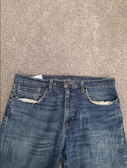 Levi's Red Tab Blue Denim 505 Straight Fit Jeans 36" image 7