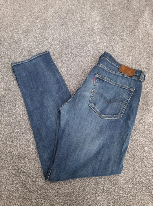 Levi's Red Tab Blue Denim 505 Straight Fit Jeans 36" image 8
