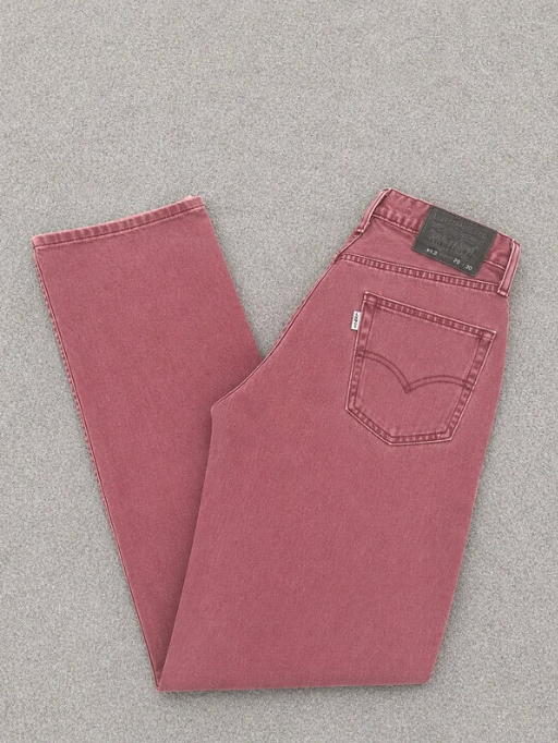 Levi's White Tab Red Denim 514 Slim Straight Jeans 29"