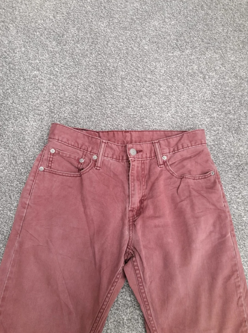 Levi's White Tab Red Denim 514 Slim Straight Jeans 29" image 2