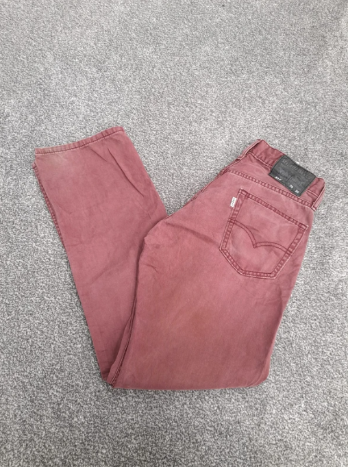Levi's White Tab Red Denim 514 Slim Straight Jeans 29" image 6