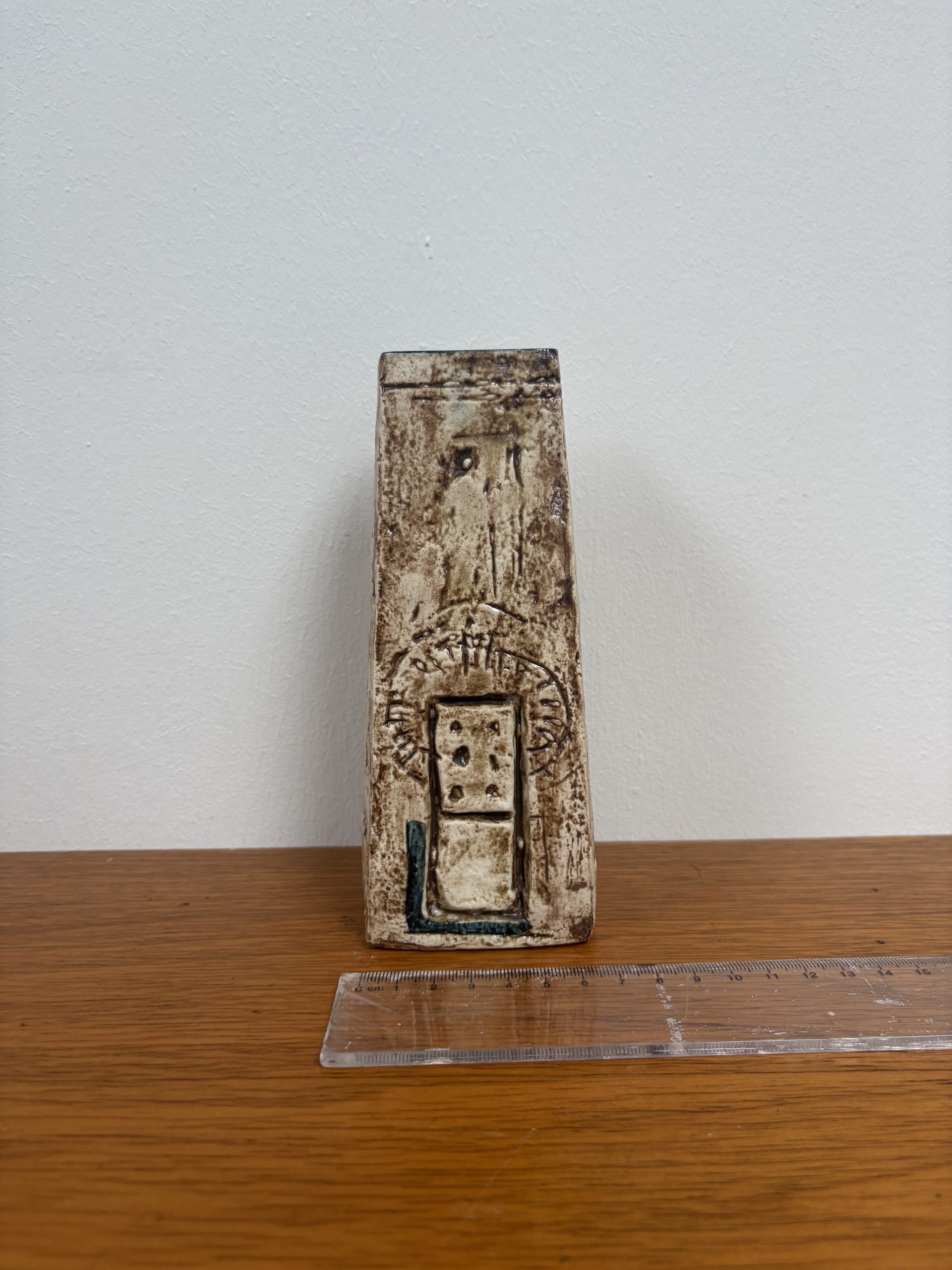 Troika Coffin Vase Vintage Studio Pottery Cornwall 70er