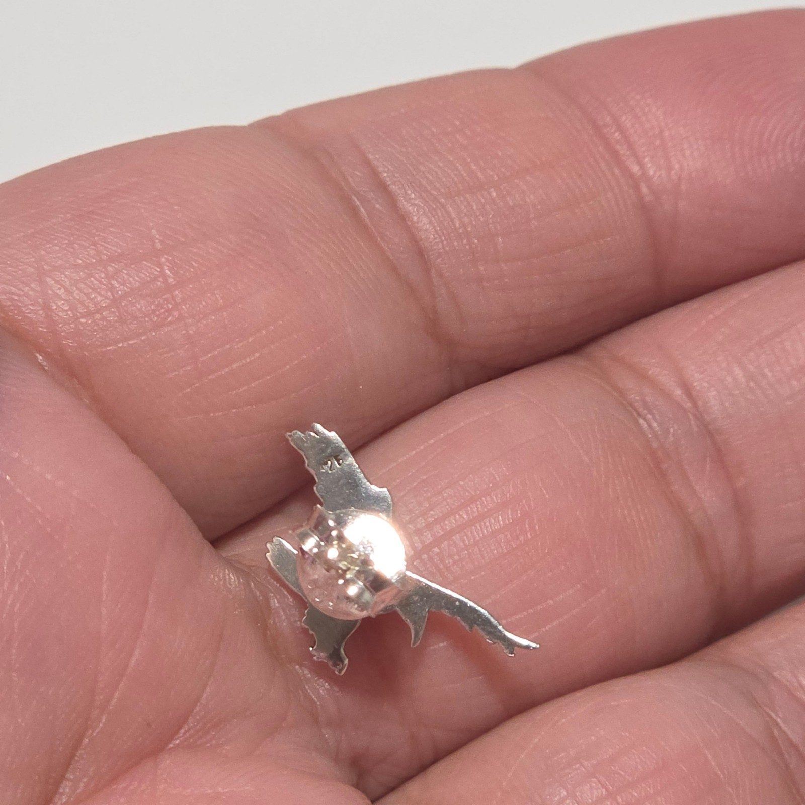 925 sterling Silver Eagle Stud Earrings .b6 image 4