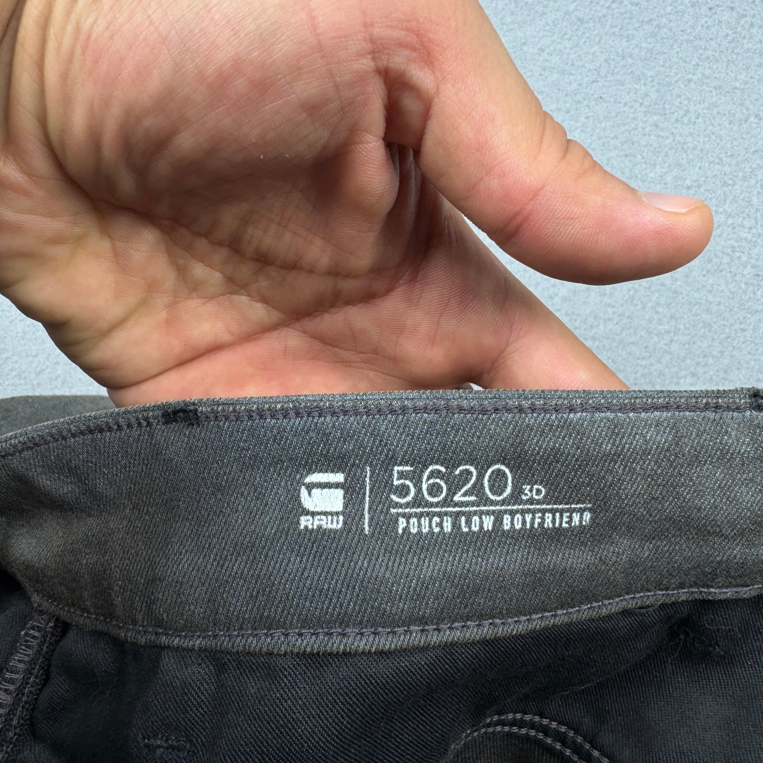 G-Star RAW 5620 3D Pouch Low Boyfriend Grey Jeans Women`s Size W27 L32 image 9