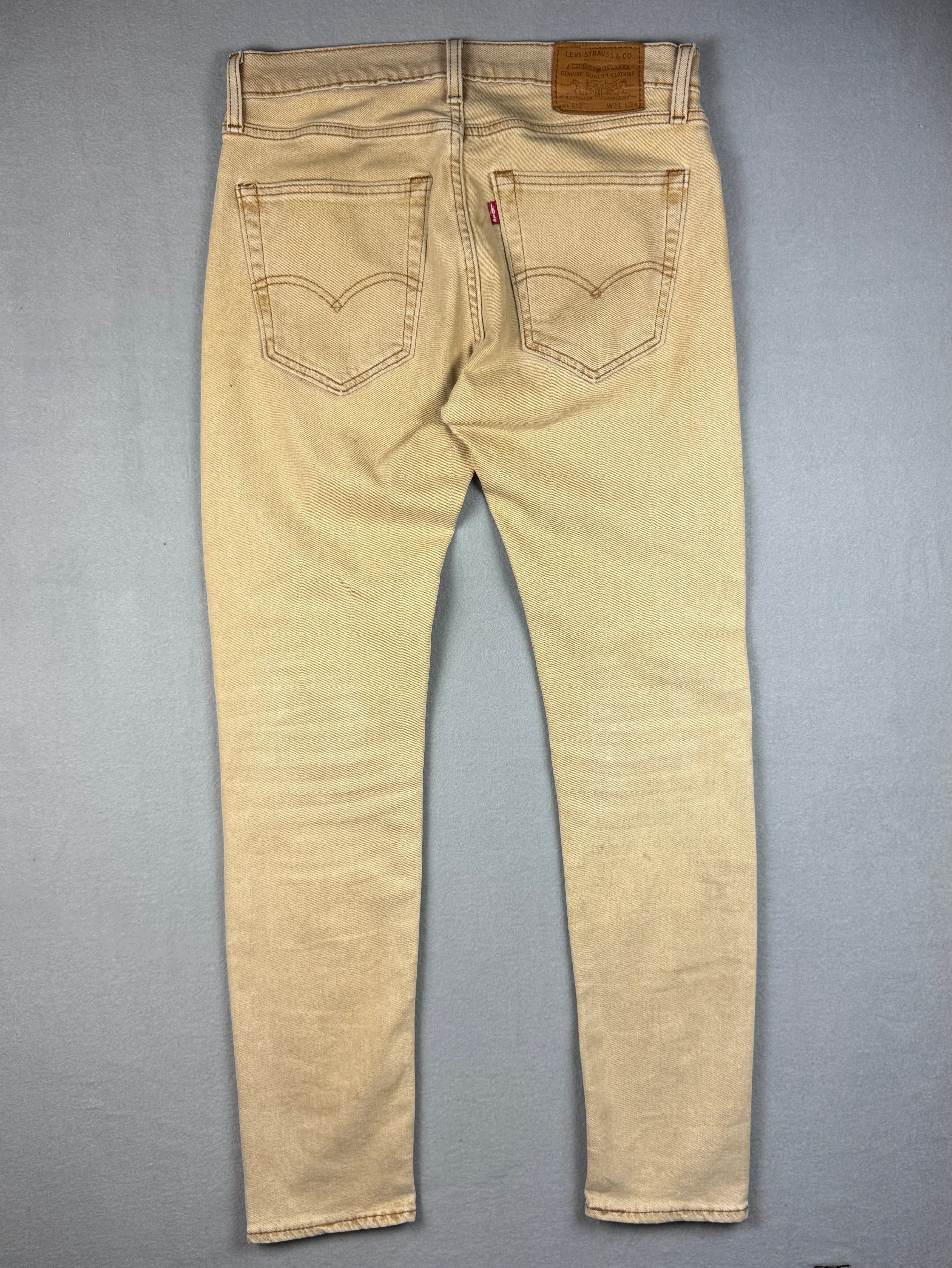Levi's Premium Beige 512 Slim Tapered Jeans 31x34 image 2