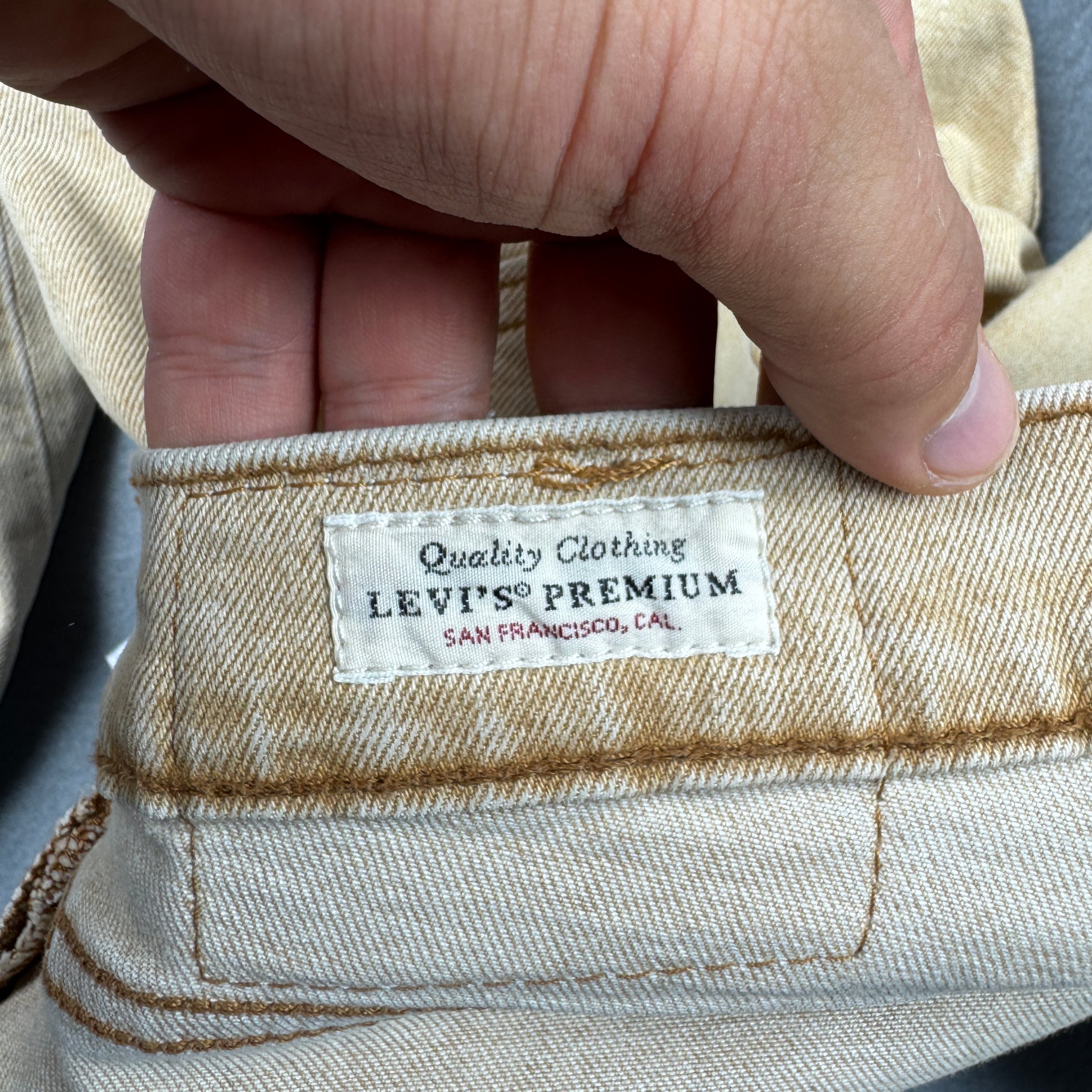 Levi's Premium Beige 512 Slim Tapered Jeans 31x34 image 7