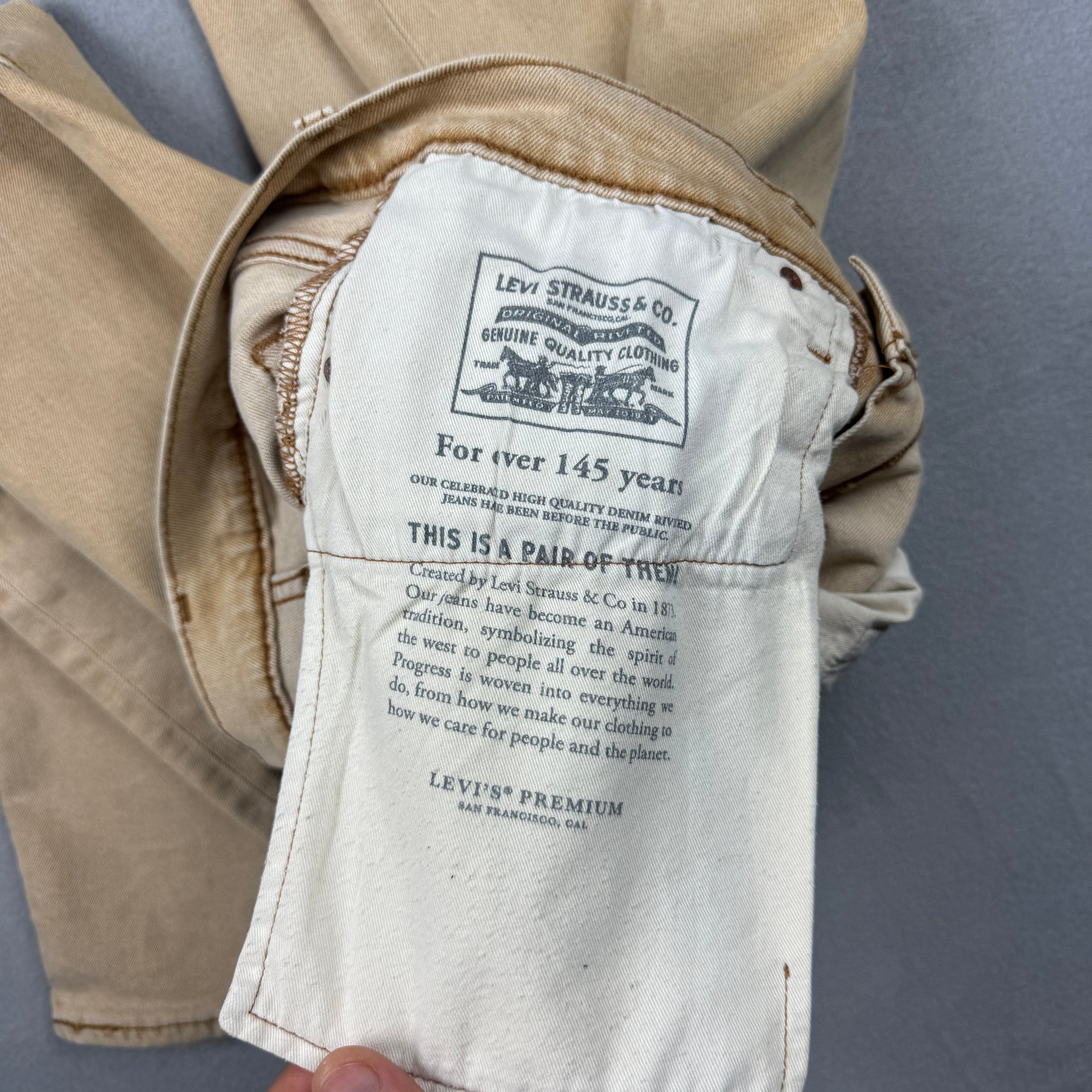 Levi's Premium Beige 512 Slim Tapered Jeans 31x34 image 8