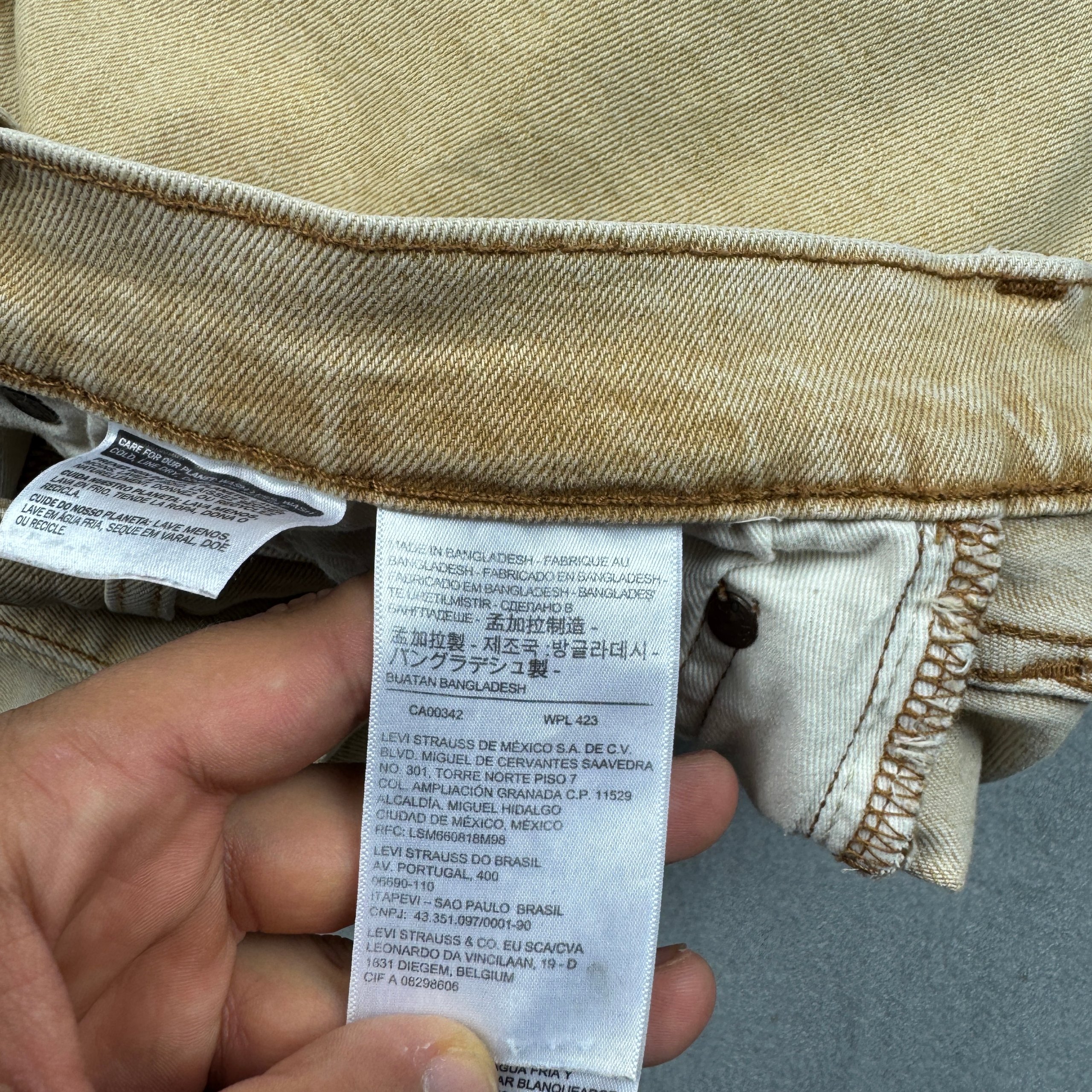 Levi's Premium Beige 512 Slim Tapered Jeans 31x34 image 9