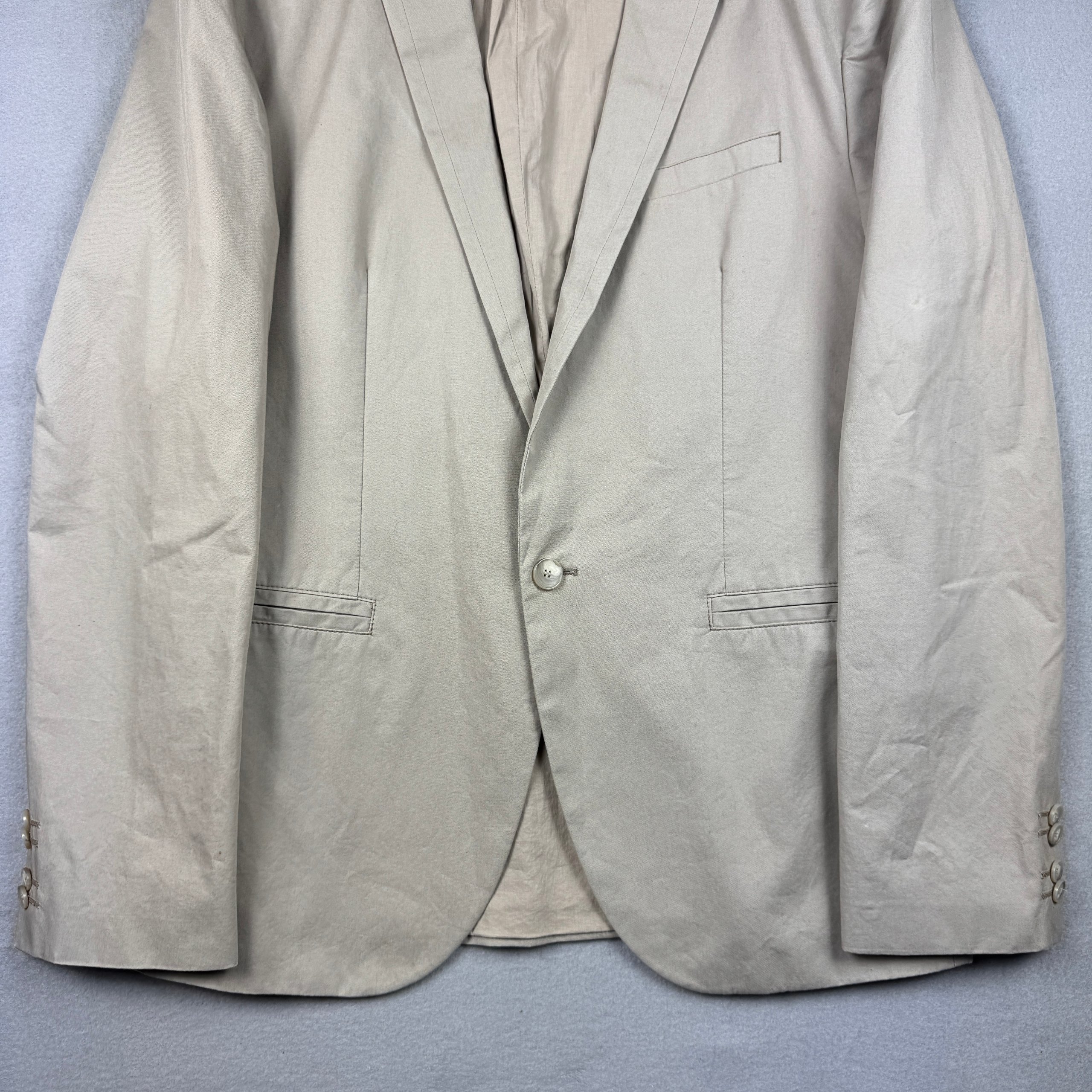 Hugo Boss Alwan/Heimo Beige Slim FIt Cotton Blazer Size 52 / 42R / L image 3