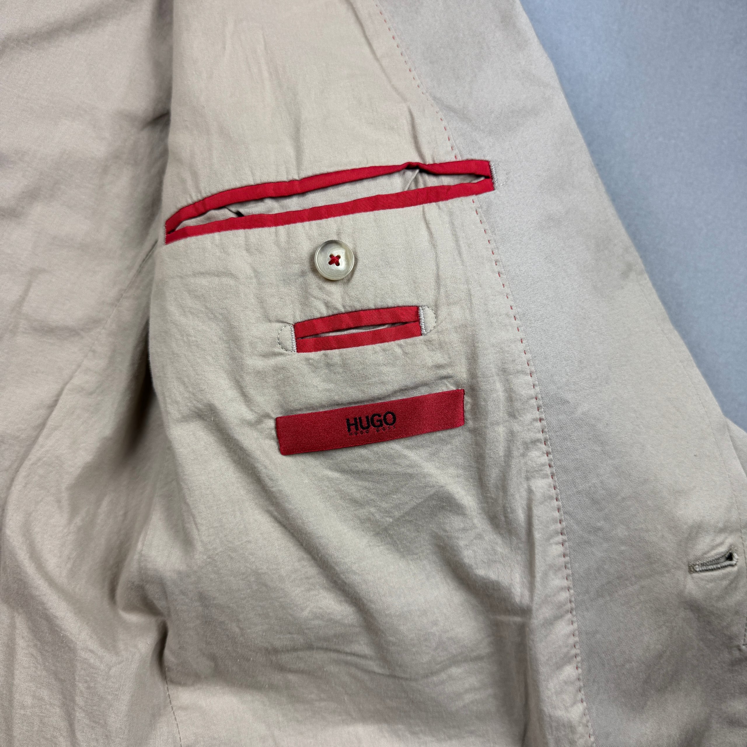 Hugo Boss Alwan/Heimo Beige Slim FIt Cotton Blazer Size 52 / 42R / L image 8