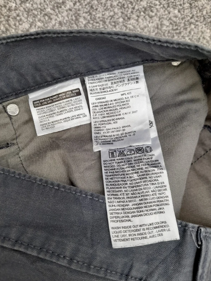 Levi's White Tab Grey 508 White Tab Slim Tapered Jeans 36" image 5