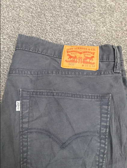 Levi's White Tab Grey 508 White Tab Slim Tapered Jeans 36" image 7