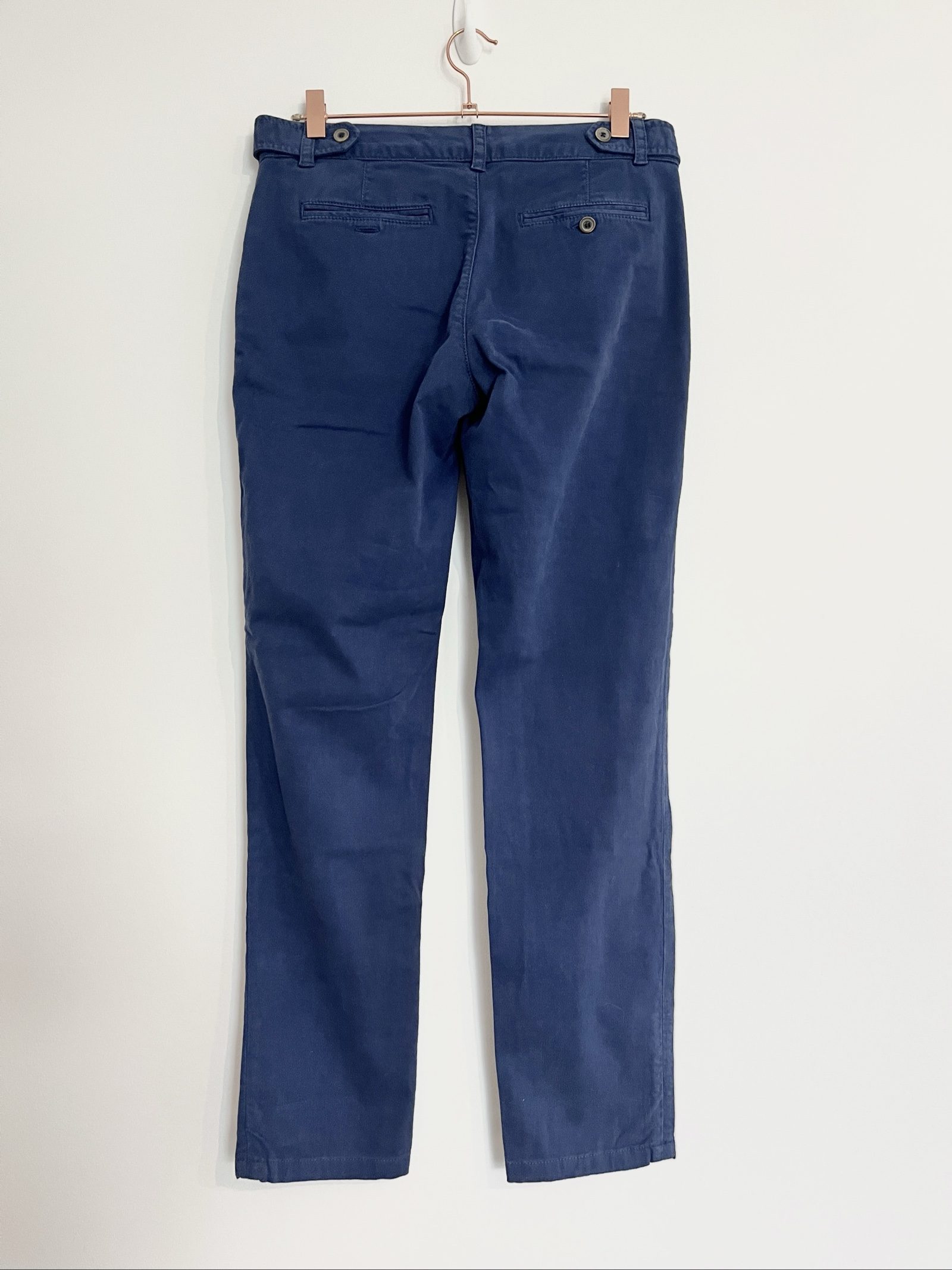 Massimo Dutti Navy Blue Cotton Trousers - 40 image 3