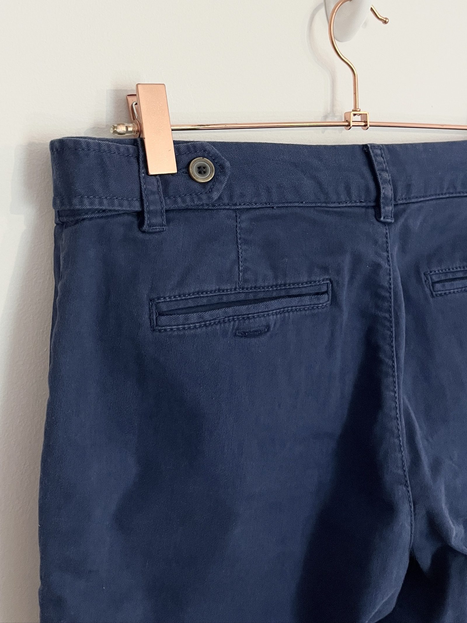 Massimo Dutti Navy Blue Cotton Trousers - 40 image 4