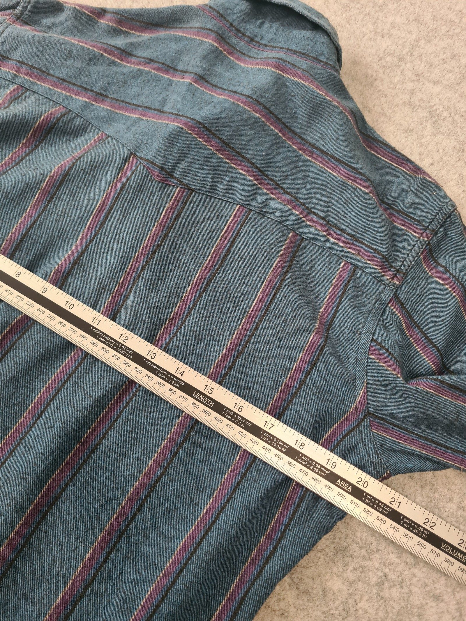 Wrangler Men’s Blue Purple Stripe Western Shirt Medium 1128 image 7