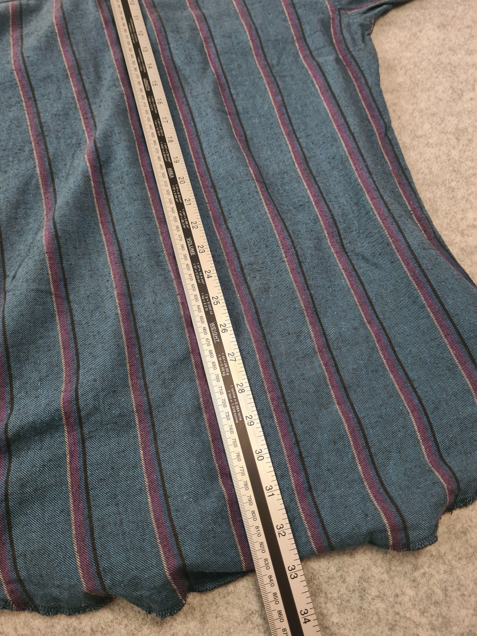 Wrangler Men’s Blue Purple Stripe Western Shirt Medium 1128 image 8