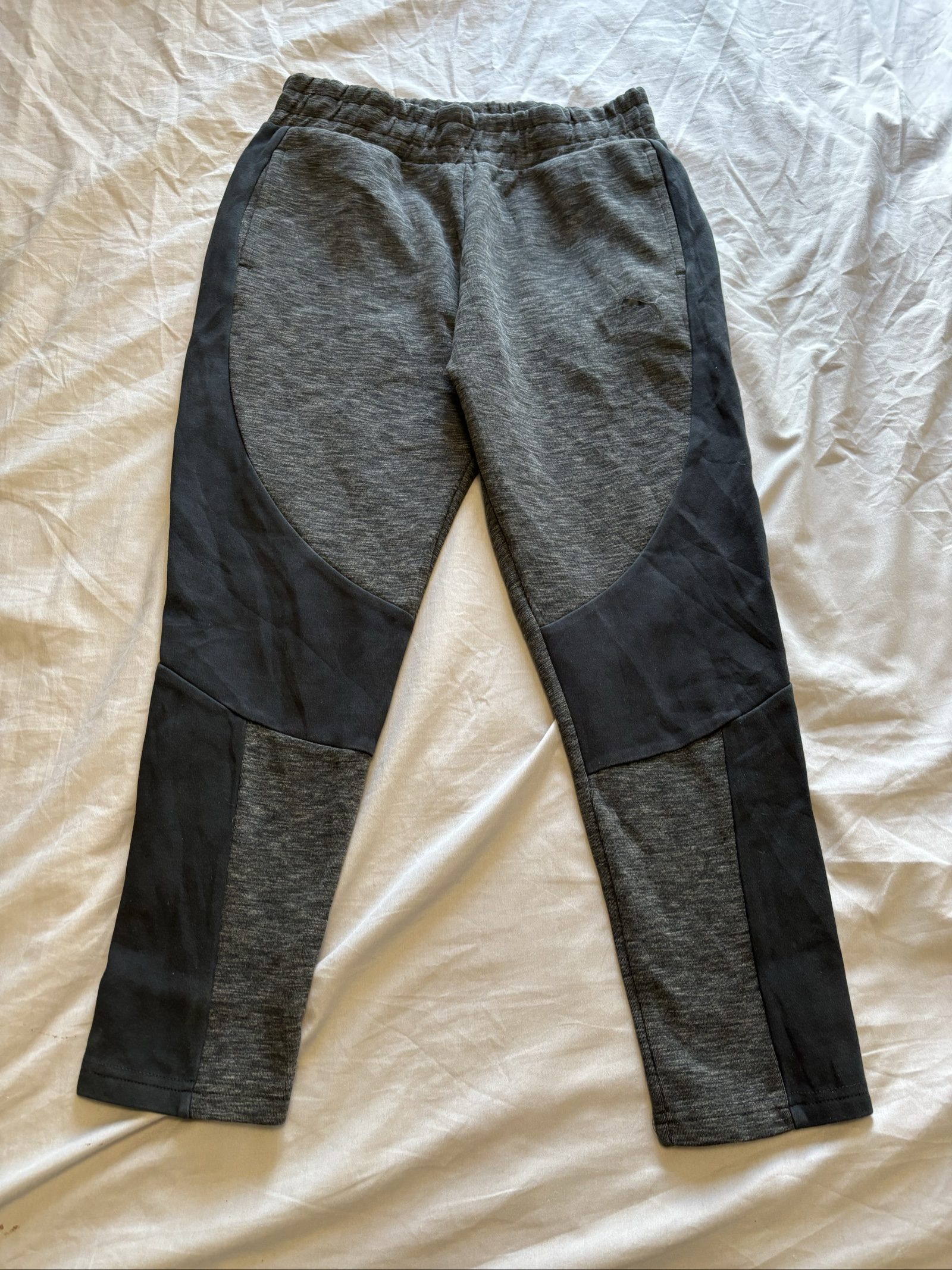Puma Grey & Black Kids' Joggers Small UK 10