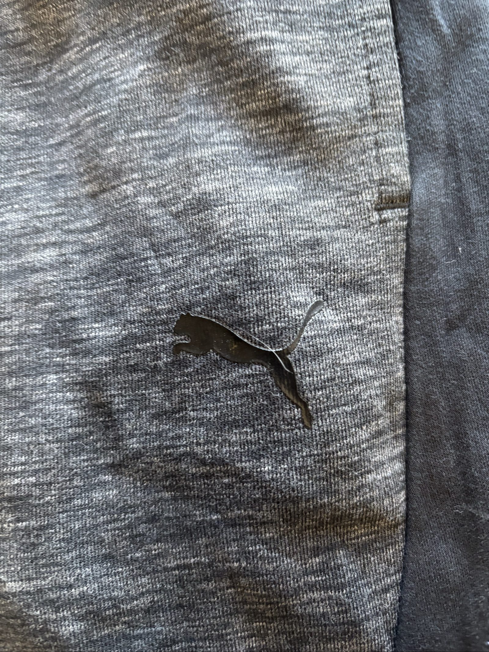 Puma Grey & Black Kids' Joggers Small UK 10 image 2