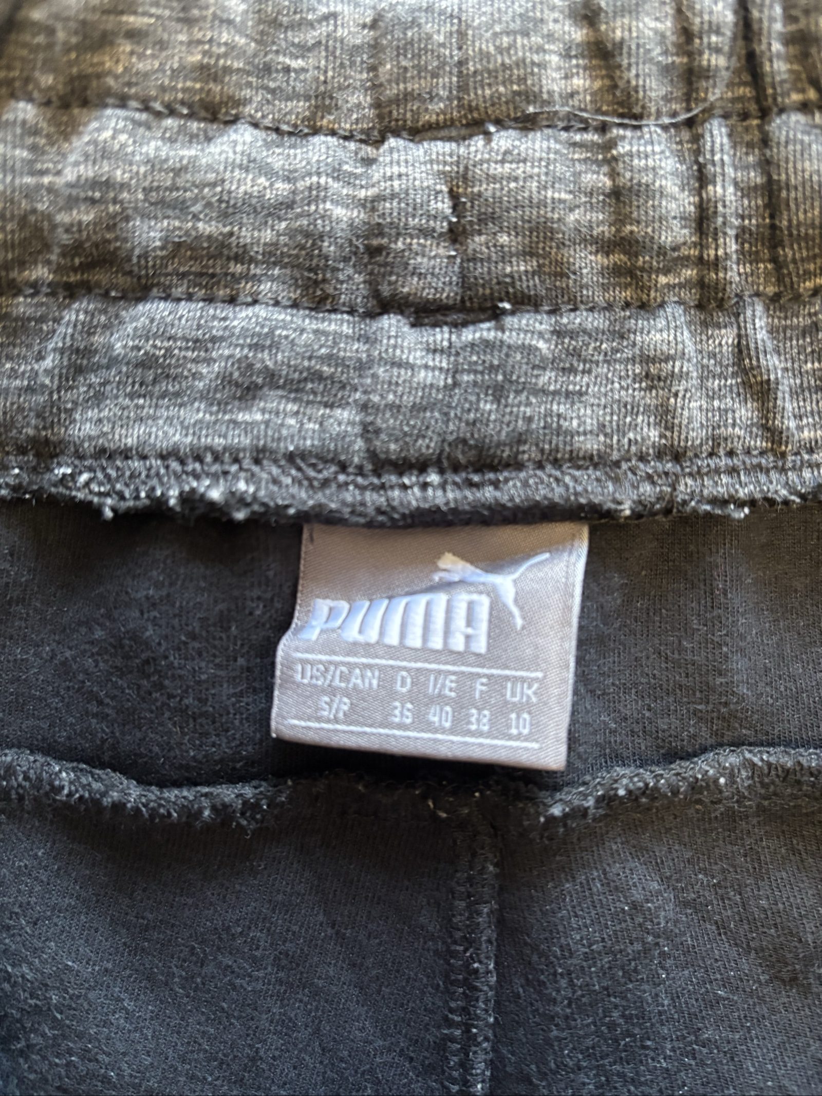 Puma Grey & Black Kids' Joggers Small UK 10 image 3