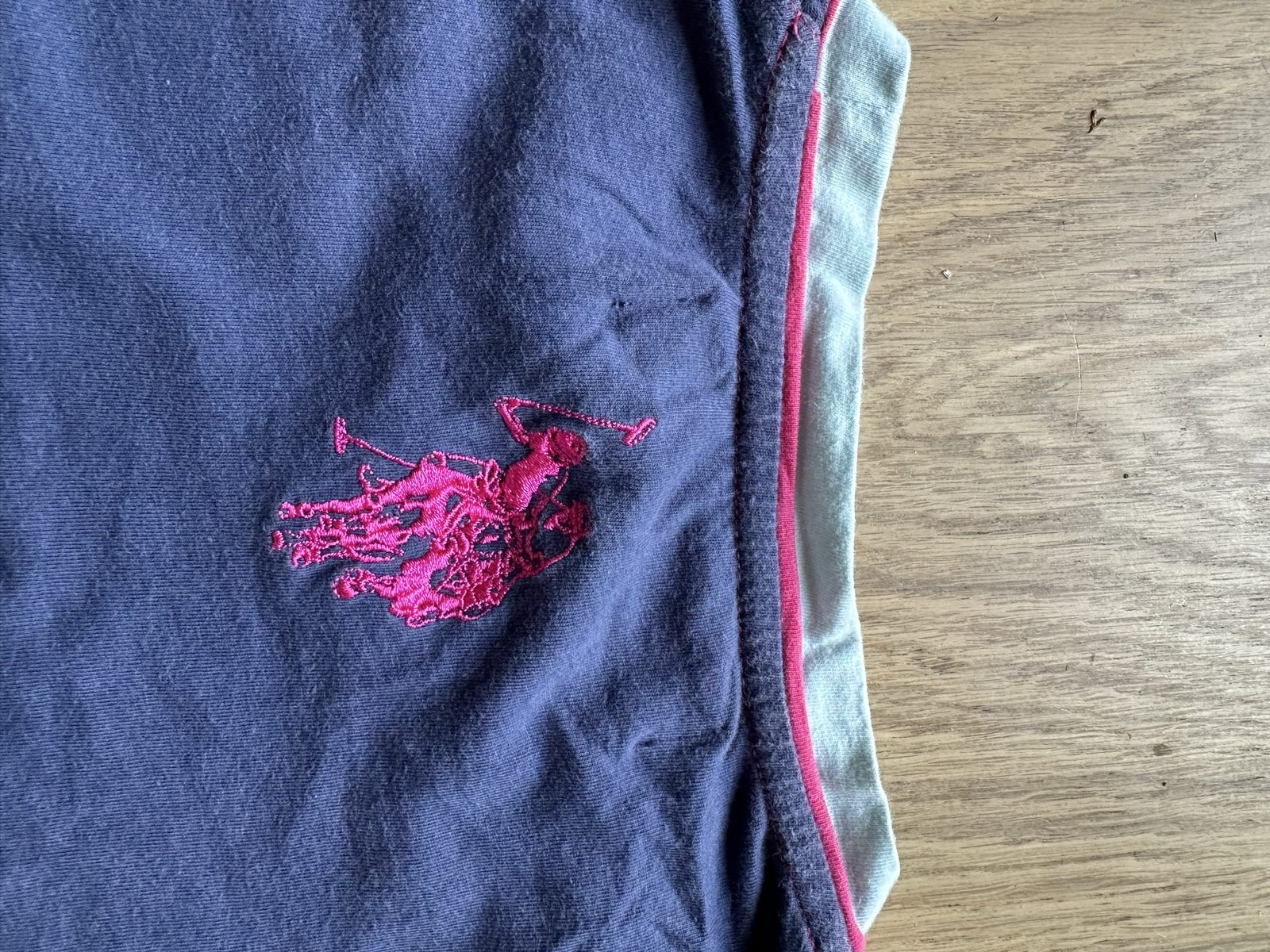 U.S. Polo Assn. Navy & Pink Women's US Open Polo Championship T-Shirt Medium image 5
