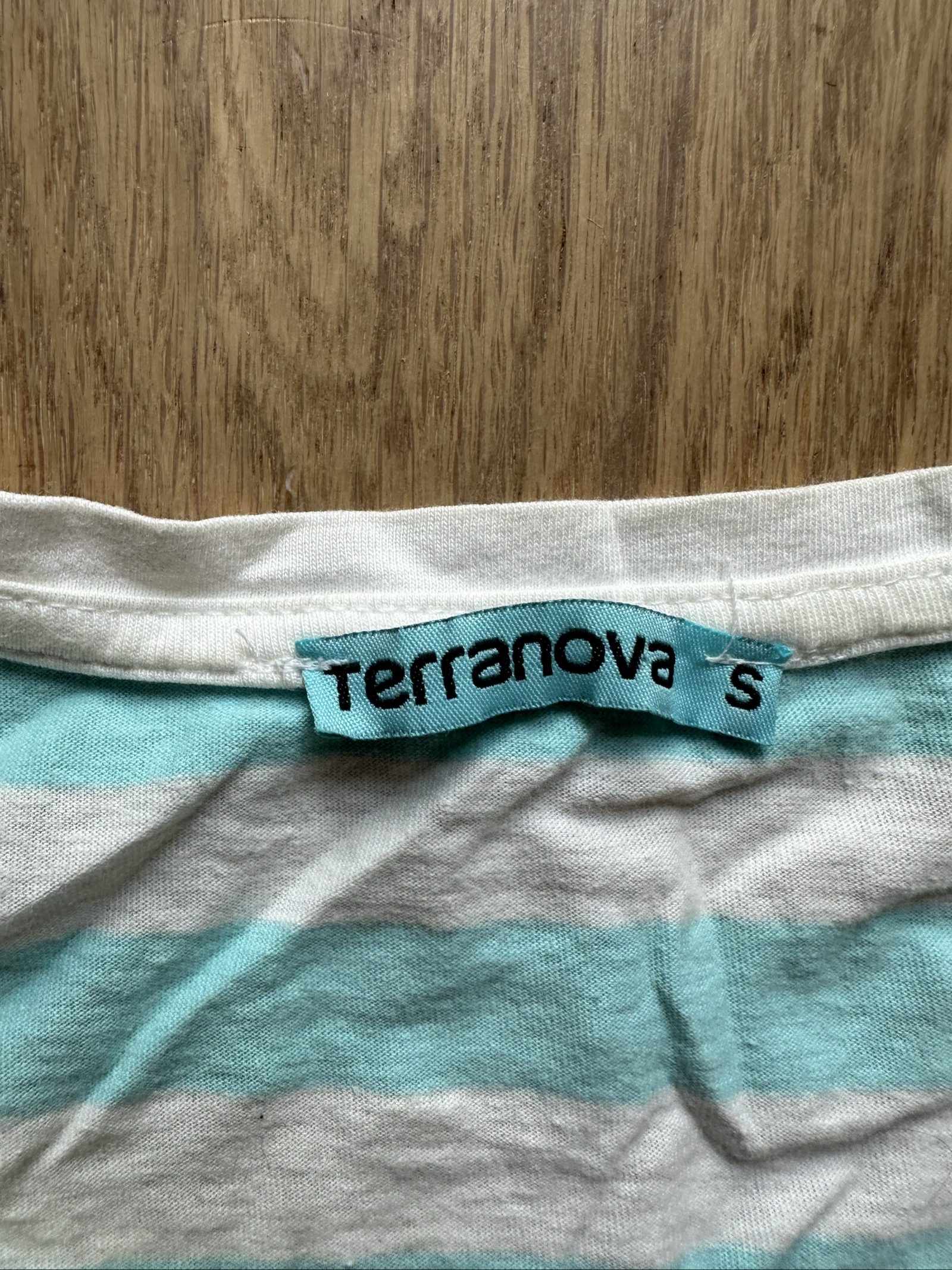 Terranova Women's Turquoise & White Striped T-Shirt Small image 4