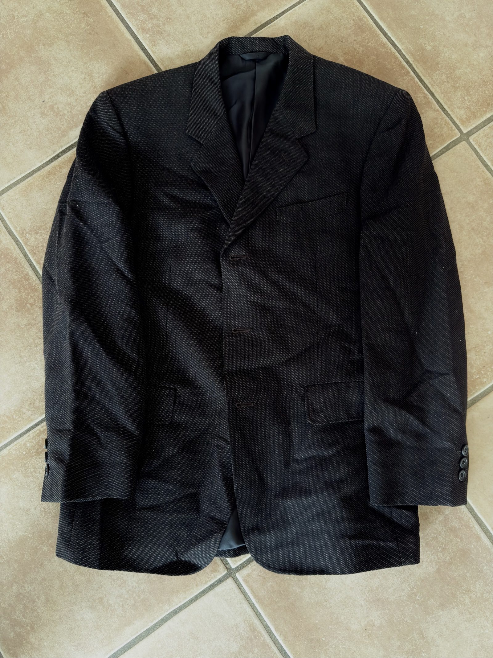 Yohji Yamamoto D'URBAN Black Wool Blend Men's Blazer Medium