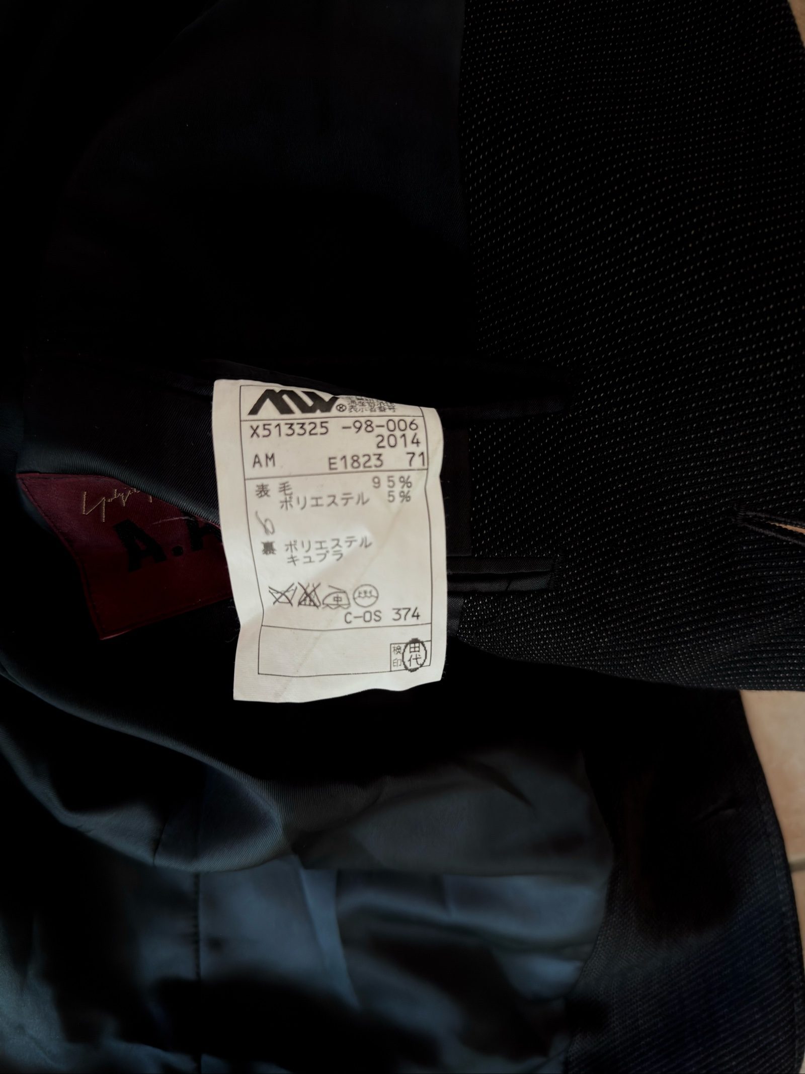 Yohji Yamamoto D'URBAN Black Wool Blend Men's Blazer Medium image 3