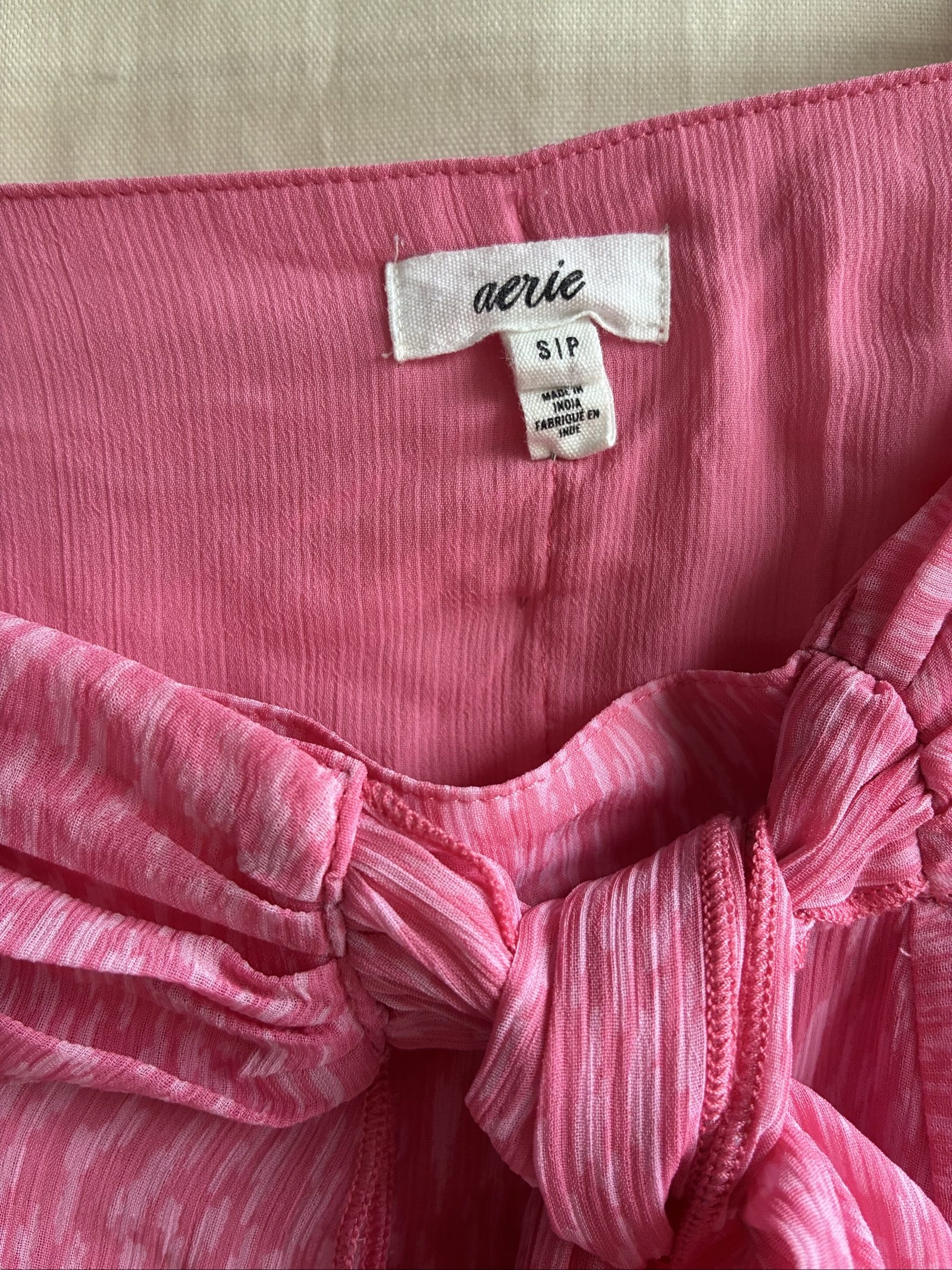 Aerie Women's Pink Ruffle Wrap Skirt Small image 2