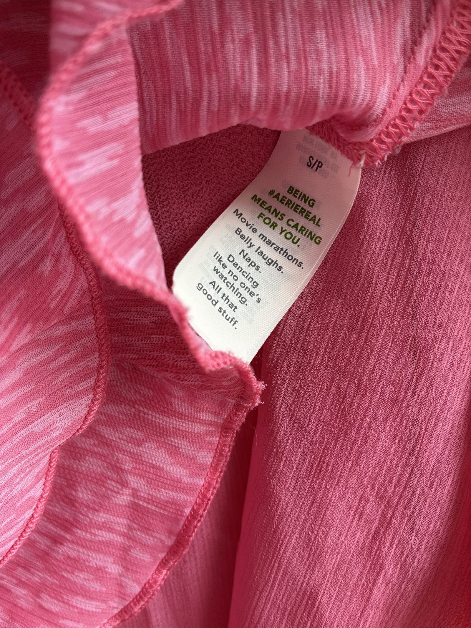Aerie Women's Pink Ruffle Wrap Skirt Small image 3