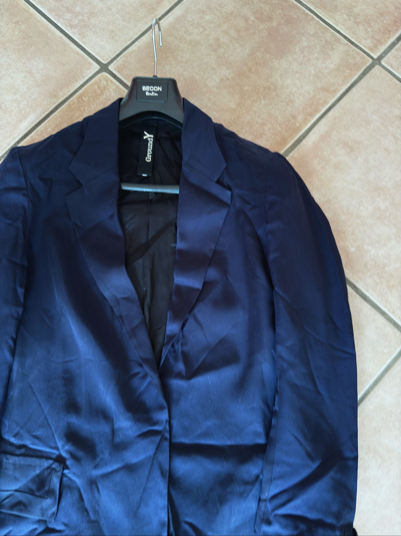 Ground Y Navy Blue Coat Size 1 Tencel image 2