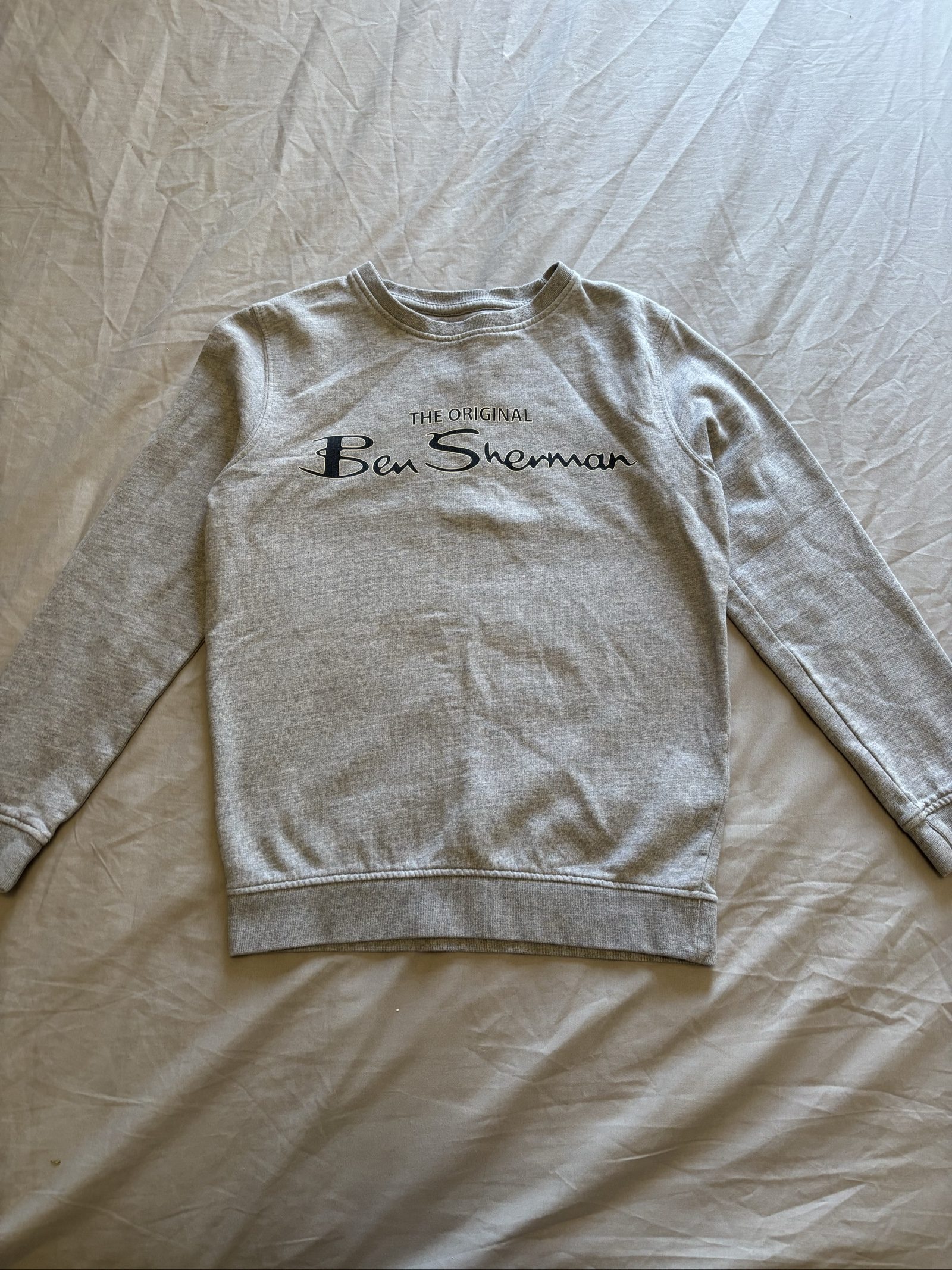 Ben Sherman Grey Kids Sweatshirt 10-11 Years Cotton Blend
