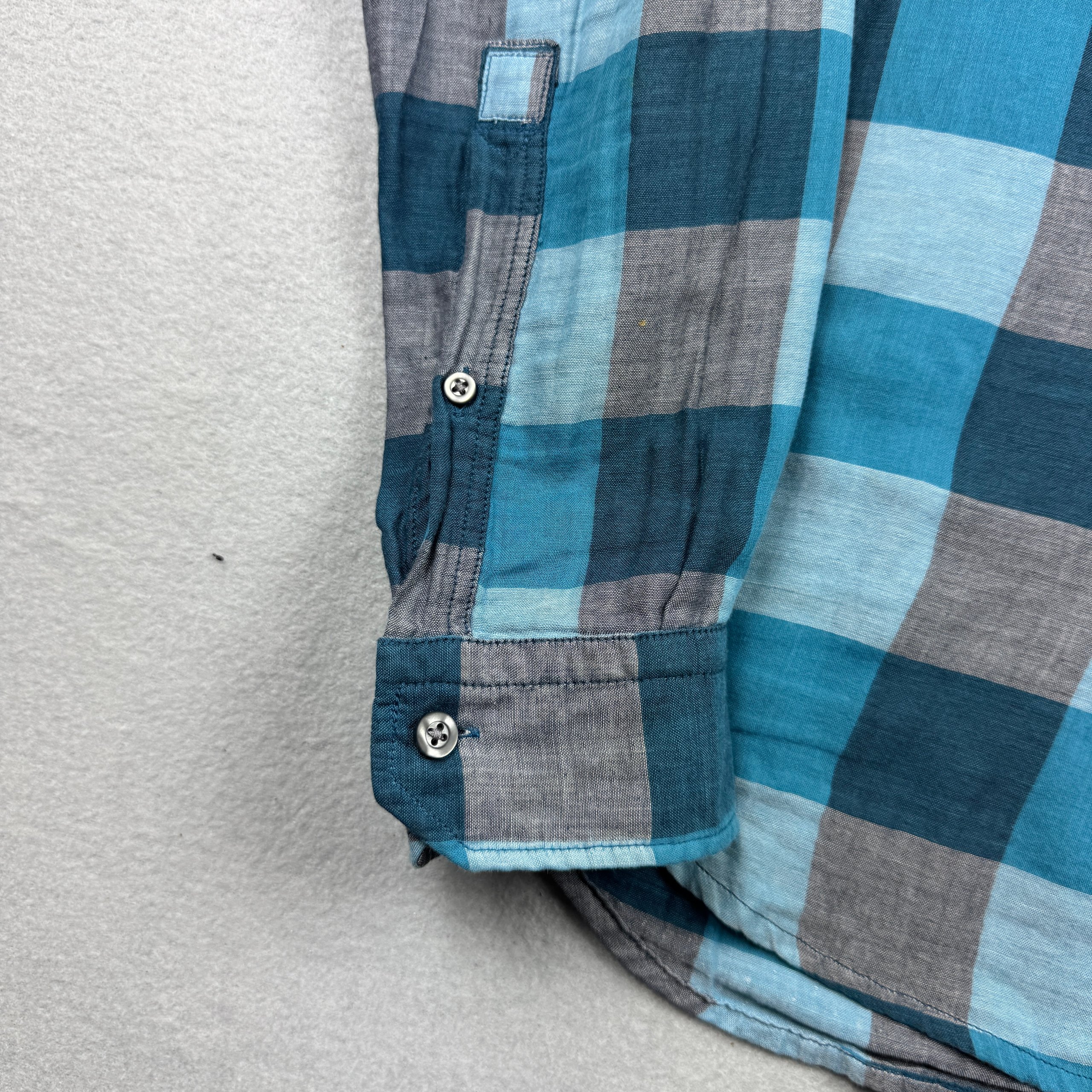 Hugo Boss Reggie Men's Blue & Grey Check Regular Fit Shirt Size M image 4