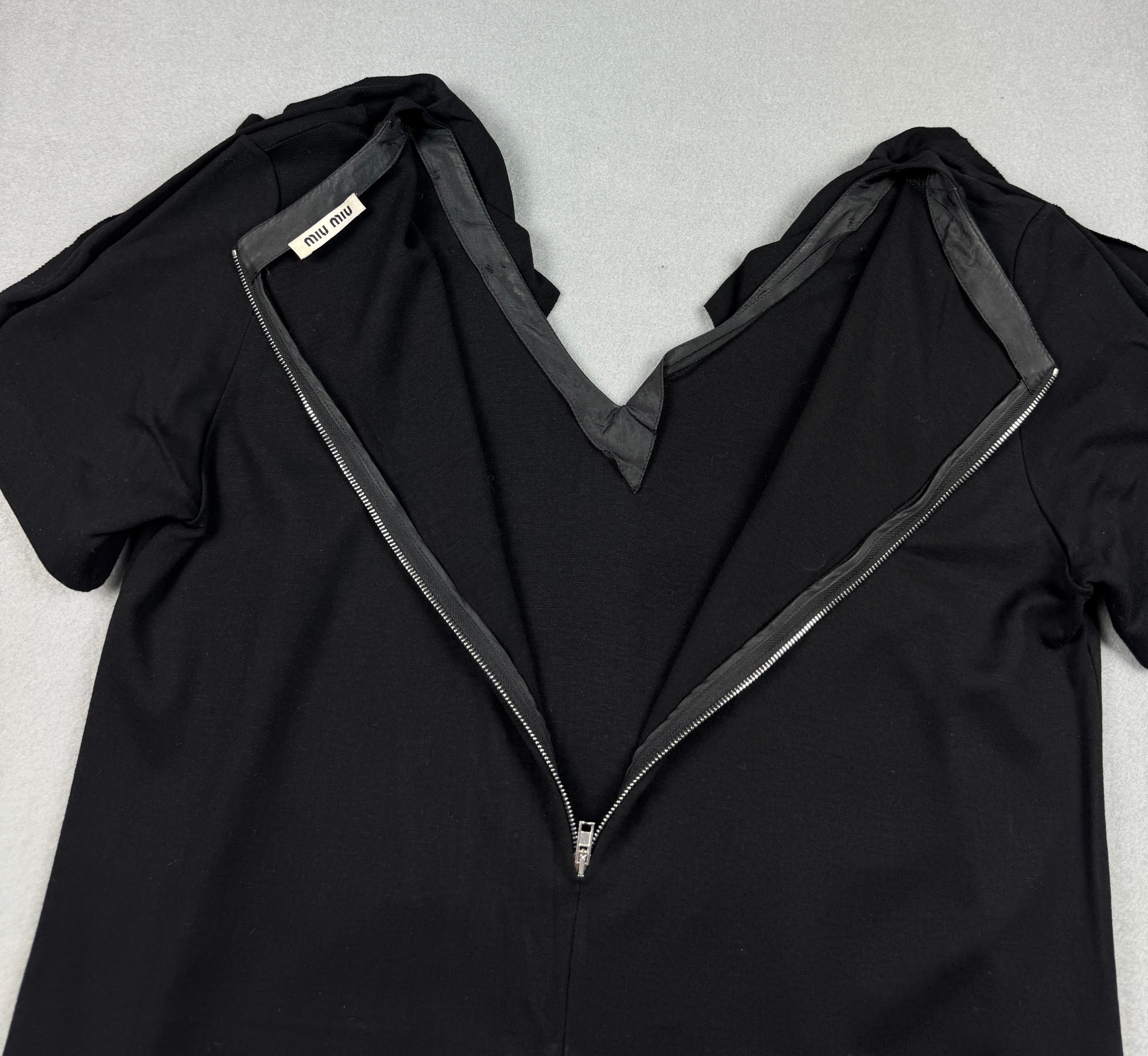 Miu Miu Black Floral Rose Detail Dress Size S image 7