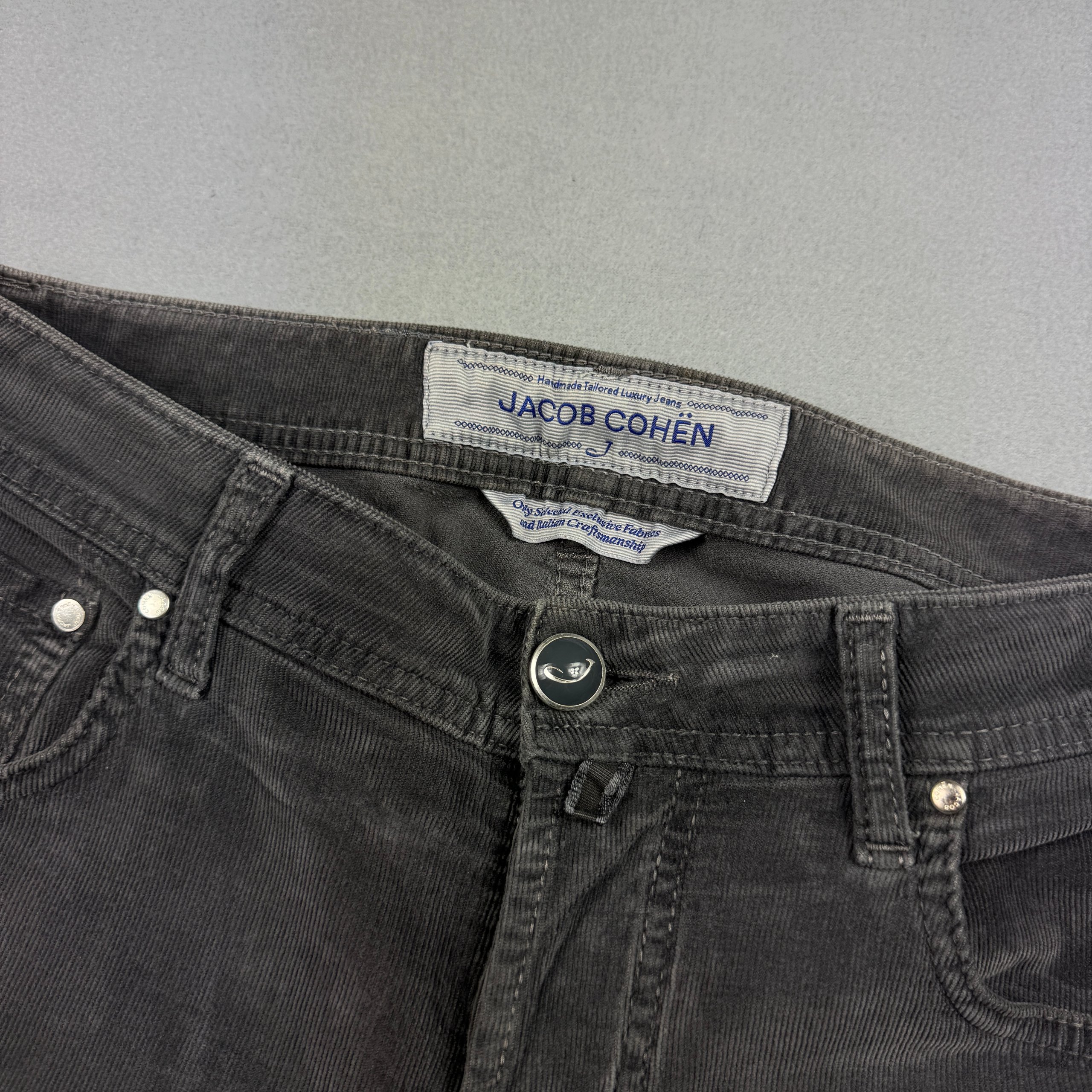 Jacob Cohen Style 688 Grey Corduroy Slim Fit Jeans Size 32 image 5